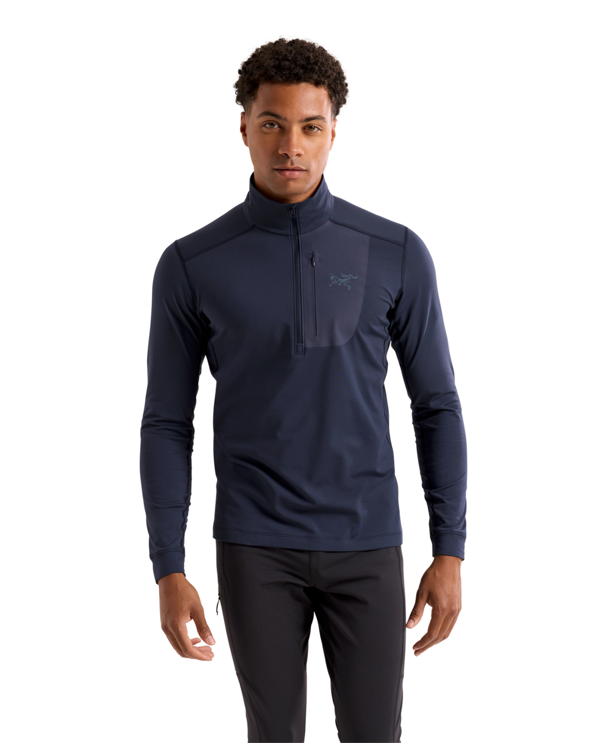 Arc'teryx Men Rho LT Zip Neck - Black Sapphire