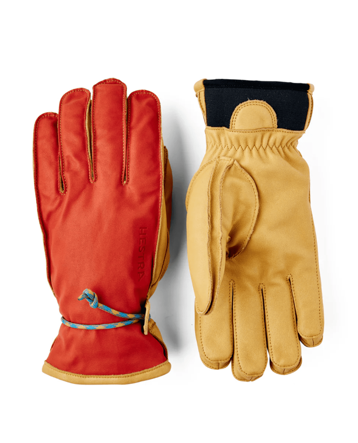 HESTRA Wakayama 5 Finger - Flame Red/Tan - Handskar - Alpingaraget