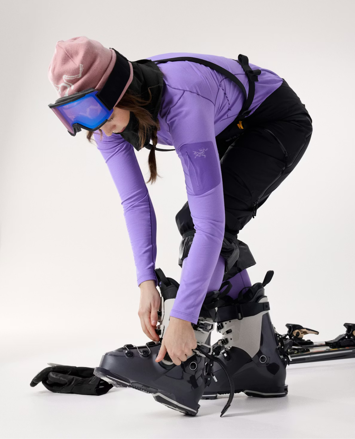 Arc'teryx Women Rho Zip Neck - Aster / Lt Iola