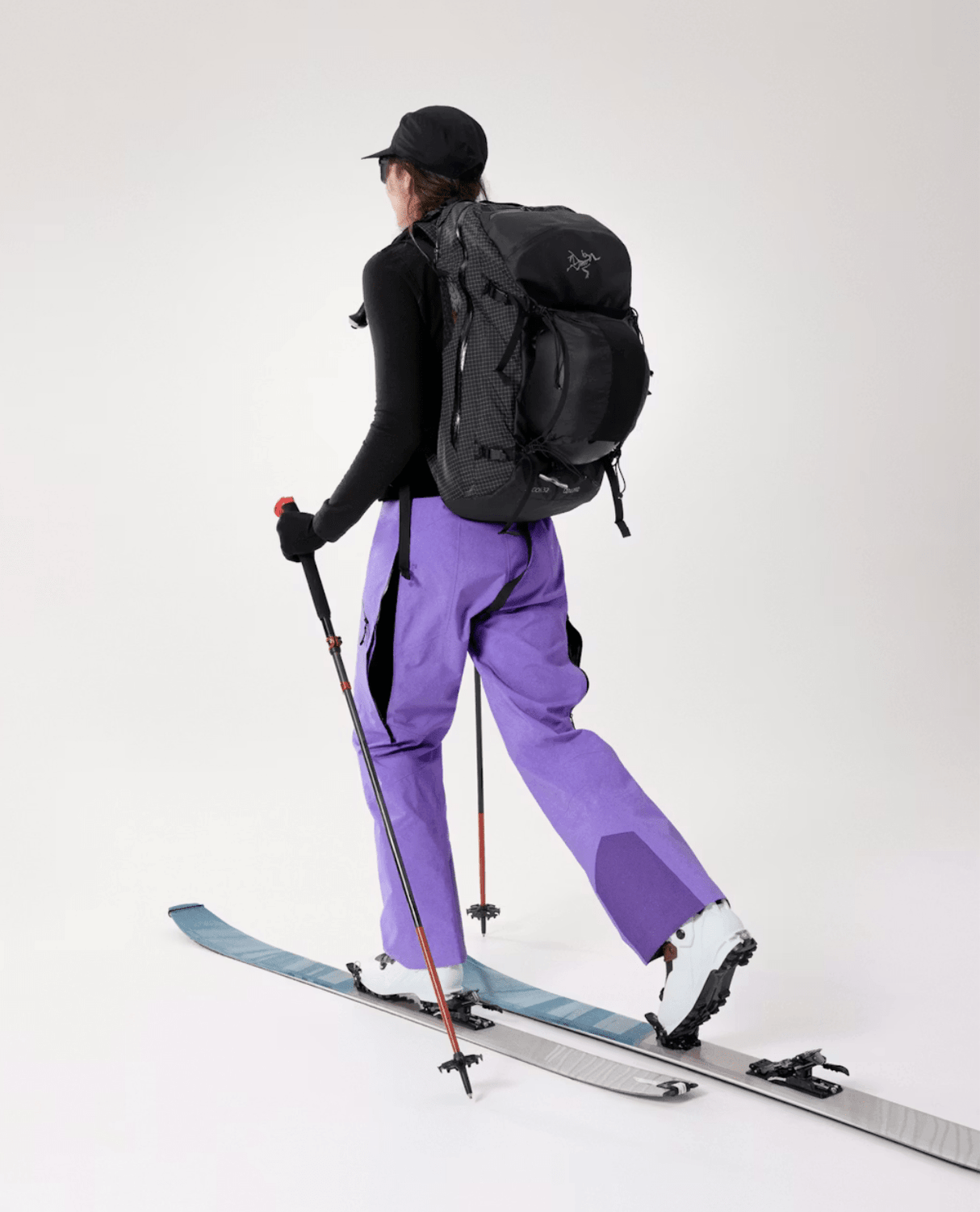 Arc'teryx Women Rush Bib Pant - Aster / Black - Skidbyxor - Alpingaraget