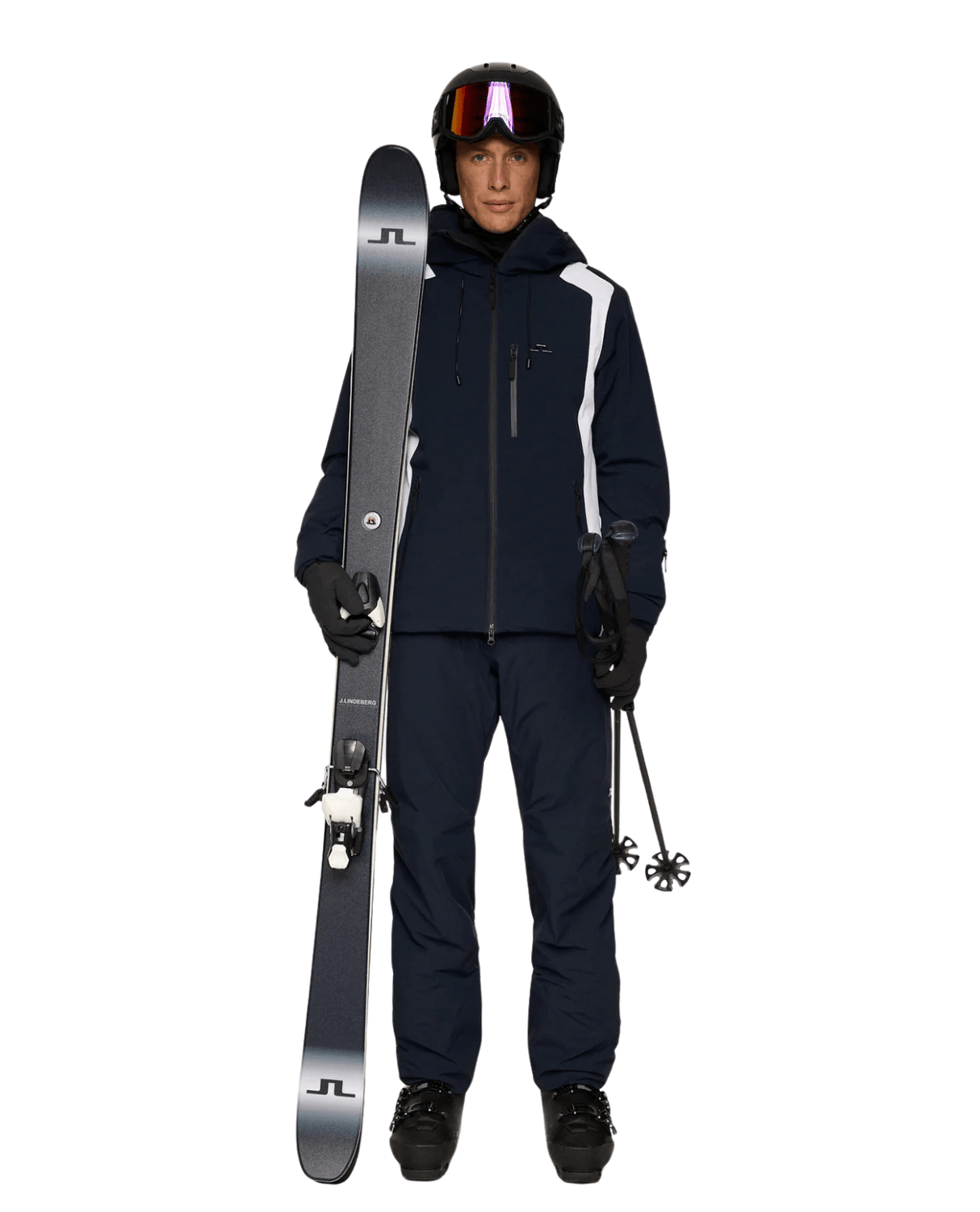 J.Lindeberg Men Alta Suspender Pants - JL Navy - Skidbyxor - Alpingaraget