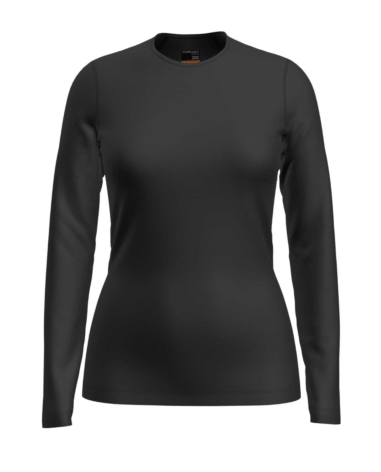 Icebreaker Women 200 Oasis Long Sleeve Crewe - Black - Underställ - Alpingaraget