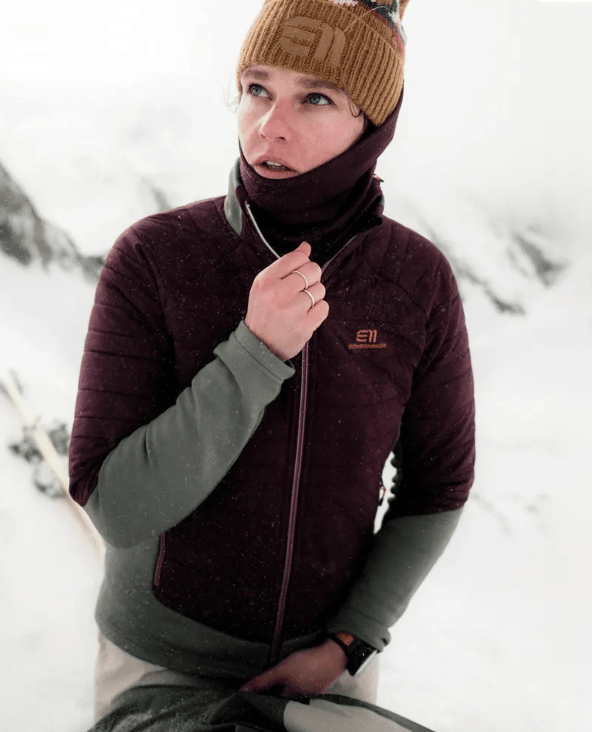 Elevenate Womens Fusion Stretch Jacket - Aubergine Blocked - Mellanlager - Alpingaraget