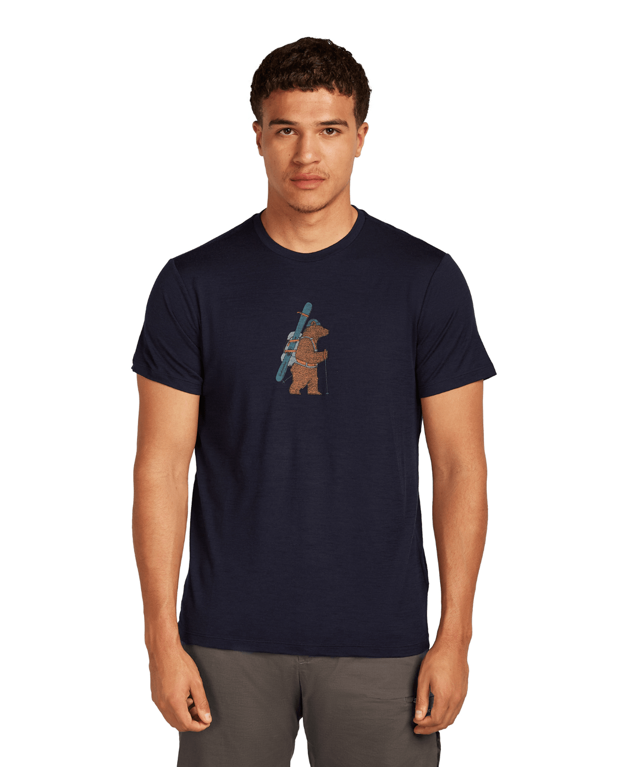 Icebreaker Men Merino 150 Tech Lite SS Tee Bear Tour - Midnight Navy - Överdelar - Alpingaraget