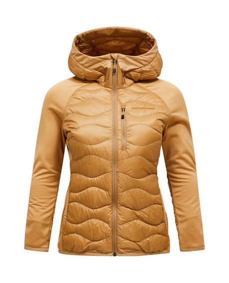 Peak Performance Women Helium Down Hybrid Hood - Sierra Sand  Alpingaraget