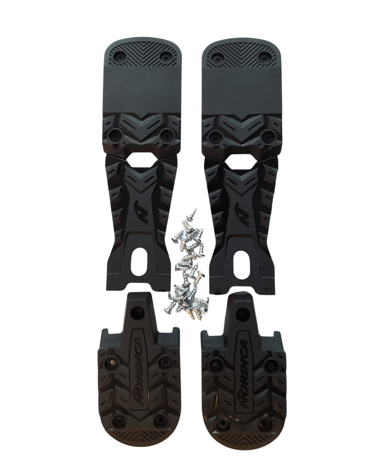 Svarta Nordica HF PRO 130/105W 5355 PU-sulor 26/27 med skruvar - Pjäxtillbehör - Alpingaraget