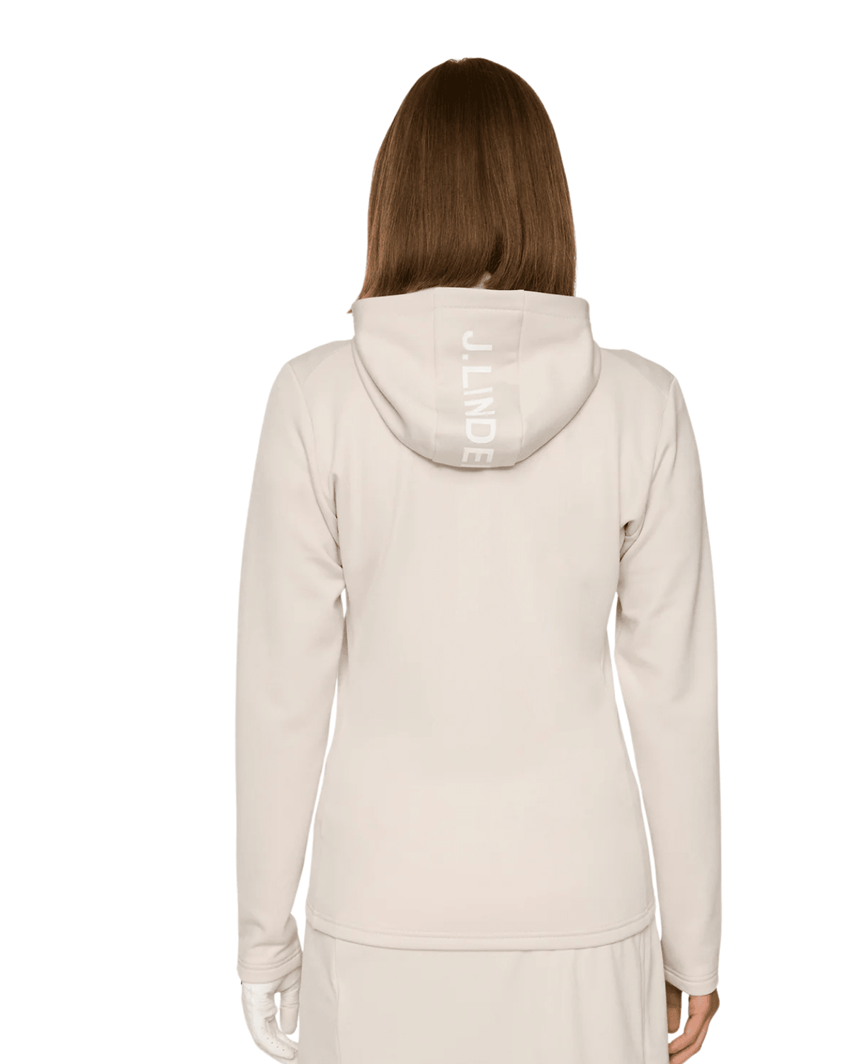 J.Lindeberg Women Aerialle Zip Hood - Moonbeam - Mellanlager - Alpingaraget