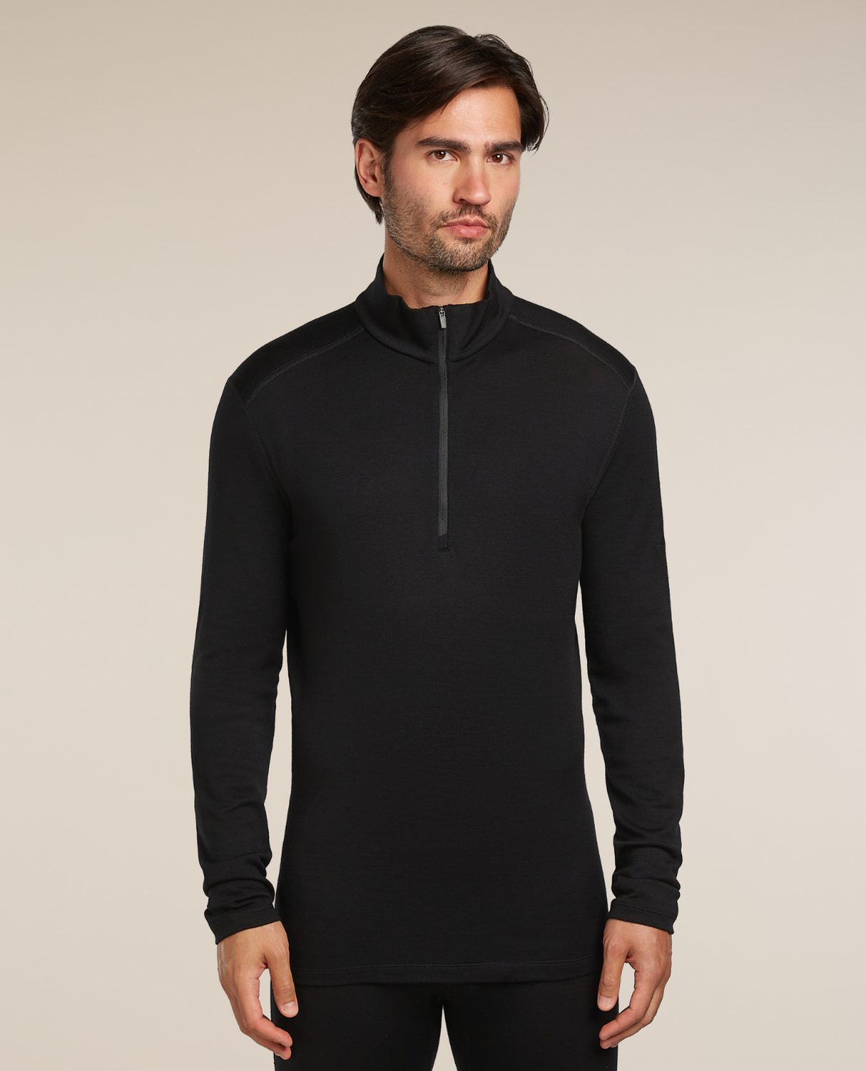 Icebreaker Men 260 Tech Long Sleeve Half Zip - Black - Alpingaraget