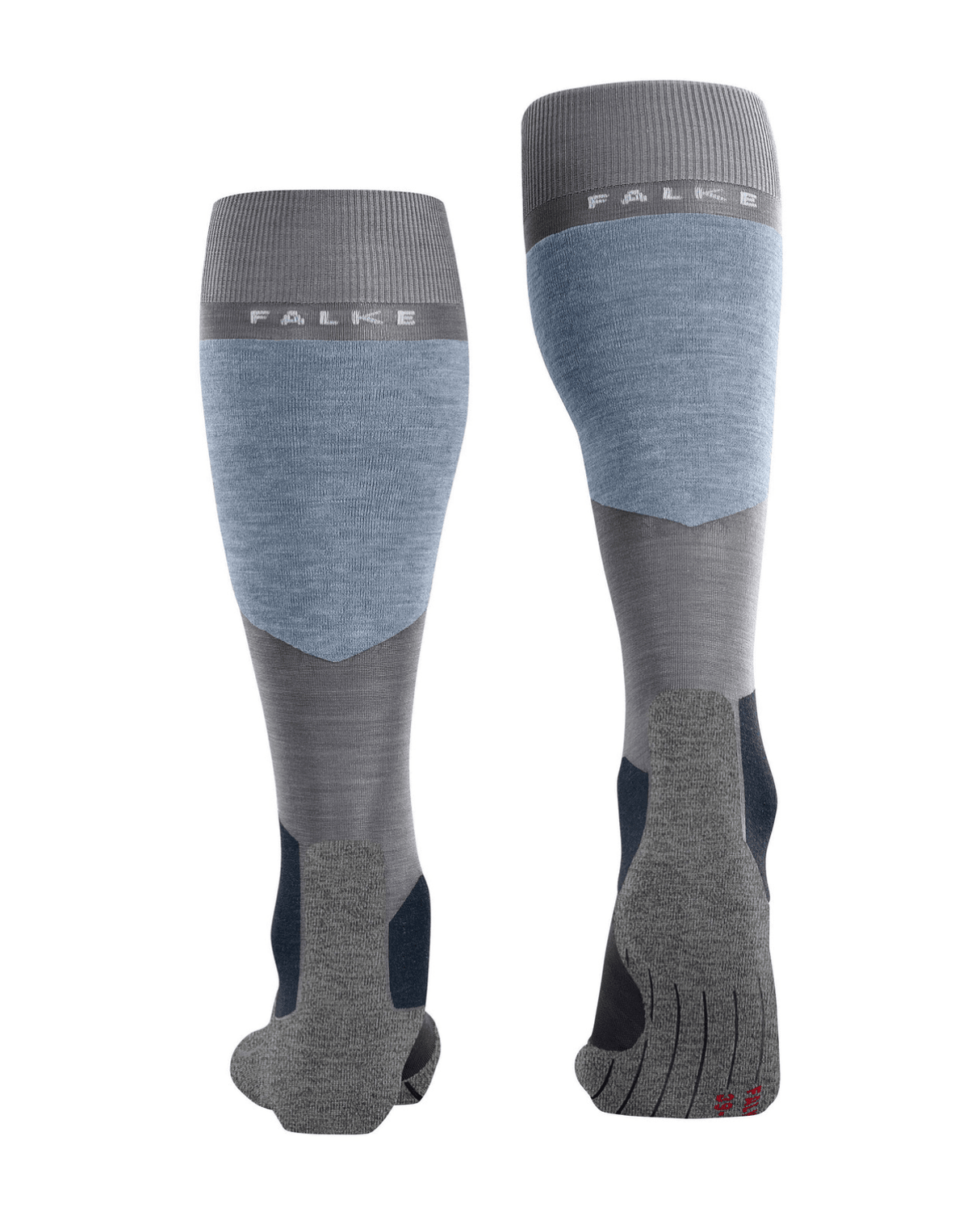FALKE SK6 Pro Women Skiing Knee - high socks - M.Grey Mel - Strumpor - Alpingaraget