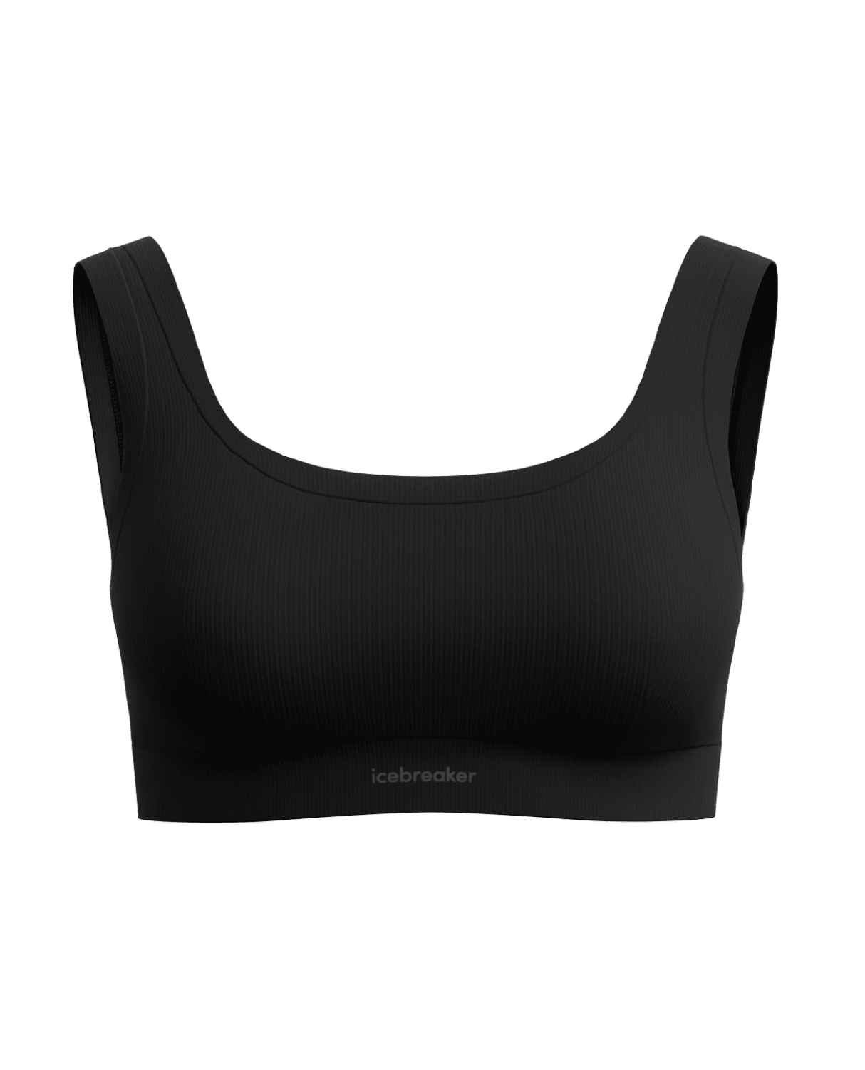 Icebreaker Women's Merino Blend Rib Lotus Bra - Black - Underkläder - Alpingaraget