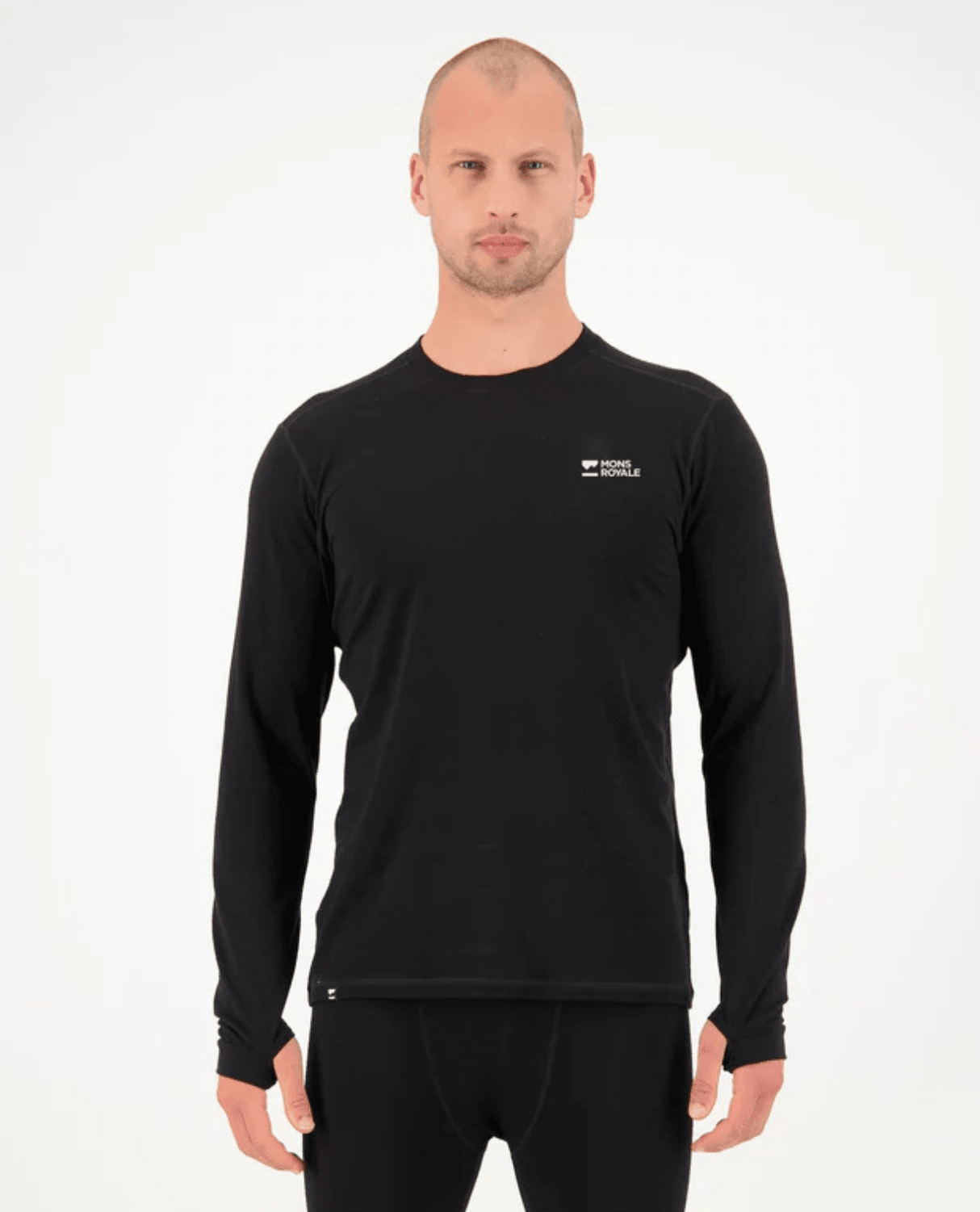 Mons Royale Herr Cascade Merino Base Layer Long Sleeve - Svart - Underställ - Alpingaraget