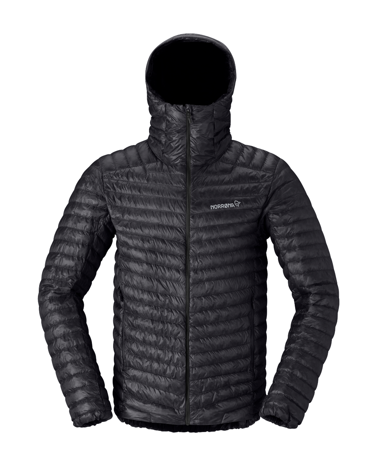 Norröna Men trollveggen down800 super light Hood - Caviar Black - Alpingaraget