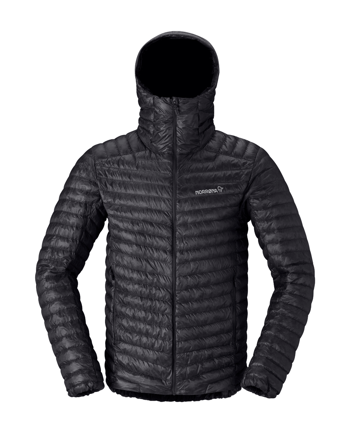 Norröna Men trollveggen down800 super light Hood - Caviar Black - Mellanlager - Alpingaraget