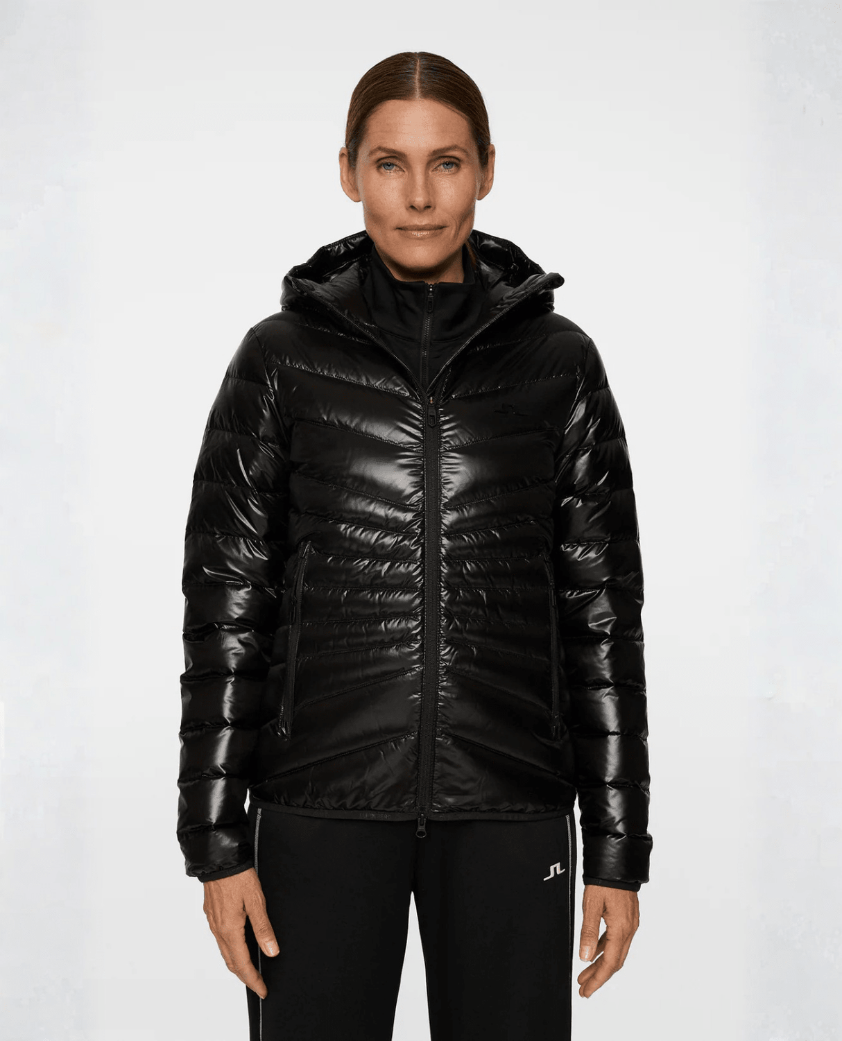 J.Lindeberg Women Lara Light Down Hood - Black - Mellanlager - Alpingaraget