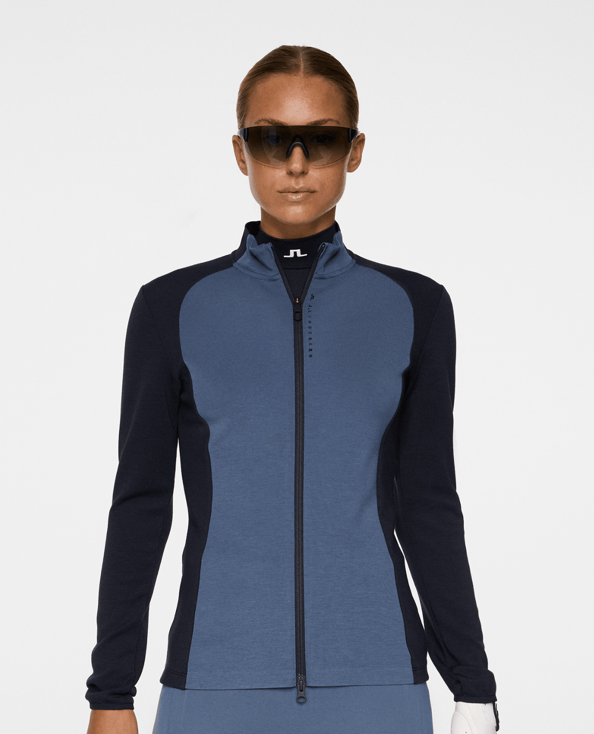 J.Lindeberg Women Nami Zip Mid Layer - JL Navy - Mellanlager - Alpingaraget