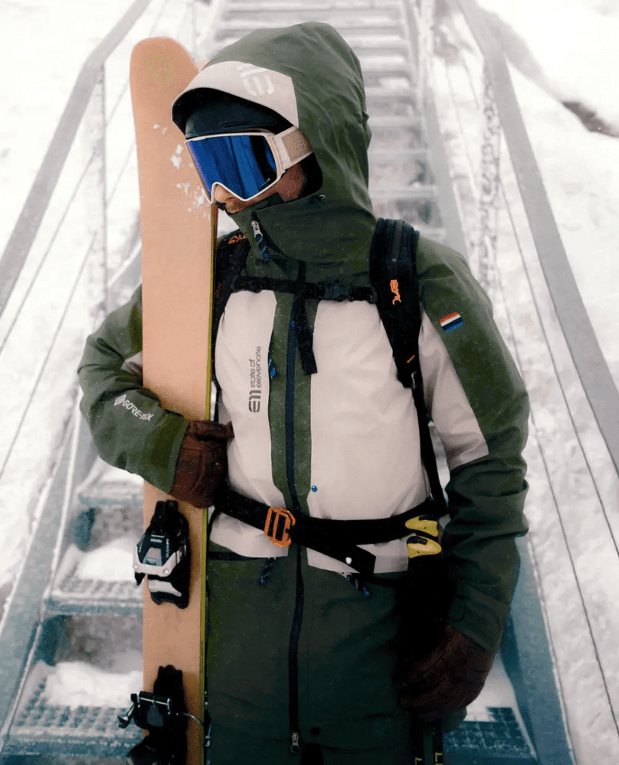 Elevenate Mens Pure 100 Jacket - Bronze Green - Skidjackor - Alpingaraget