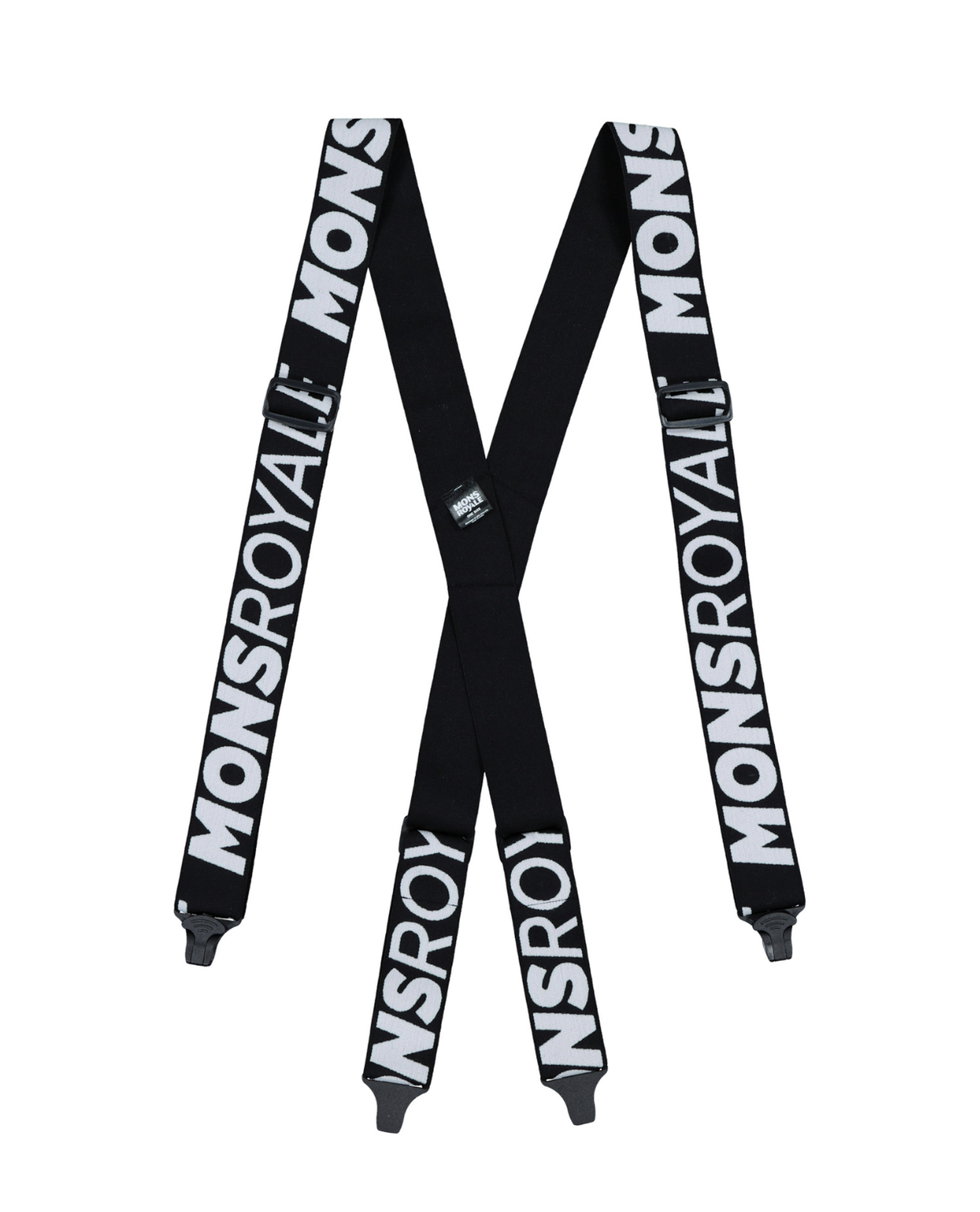 Mons Royale Unisex Afterbang Suspenders Logo - Black / White