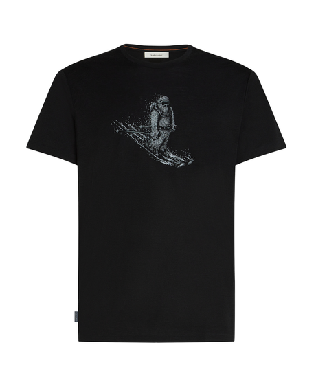 Icebreaker Men Merino 150 Tech Lite SS T Skiing Yeti - Black - Alpingaraget