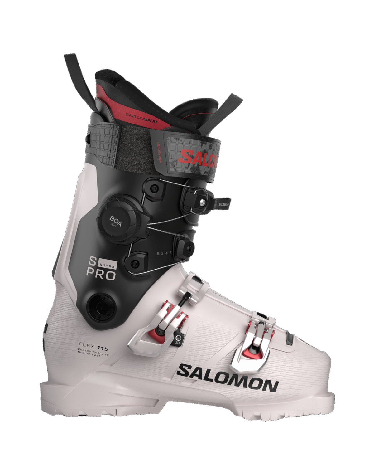 Salomon S/Pro Supra C BOA 115 dam pjäxa i lila och svart färg.