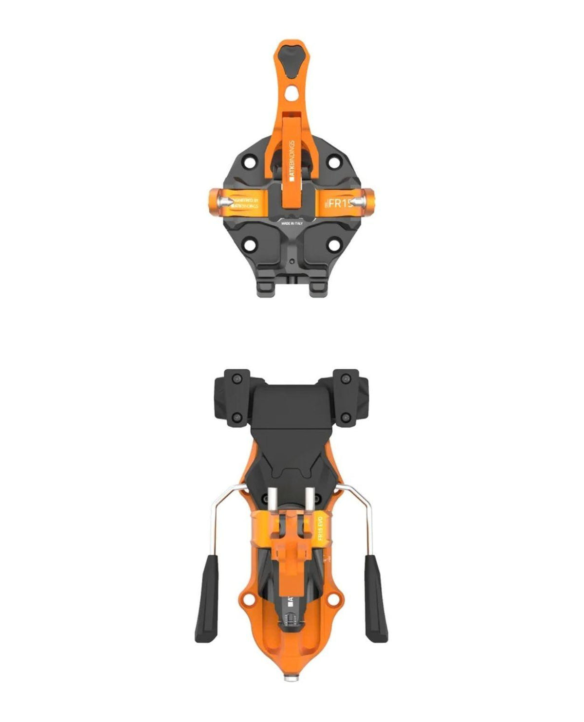 ATK Freeraider 15 EVO - Orange topptursbindning för friåkning och breda skidor.