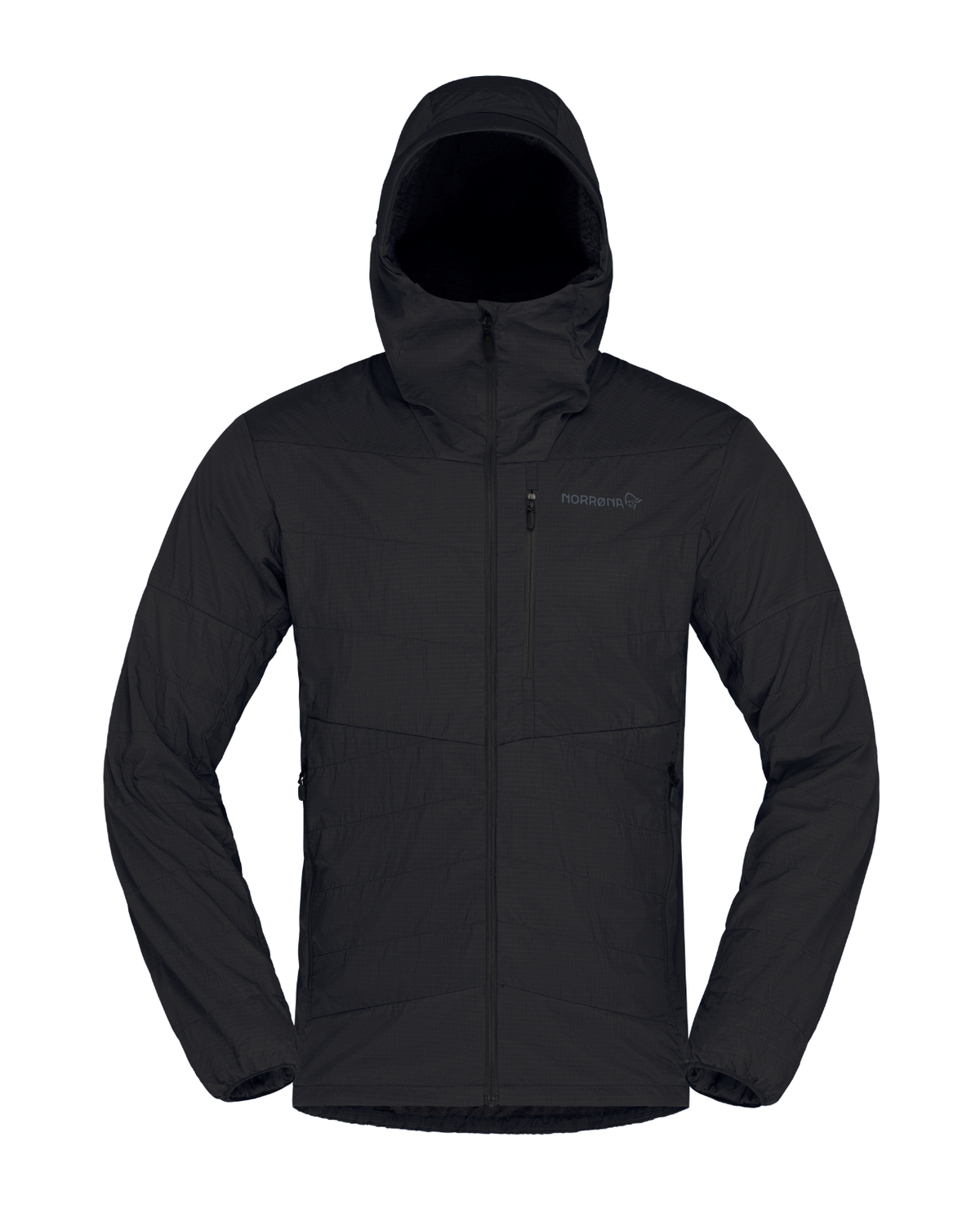 Norrøna Lyngen thermo100active Zip Hood för herrar i färgen Caviar Black