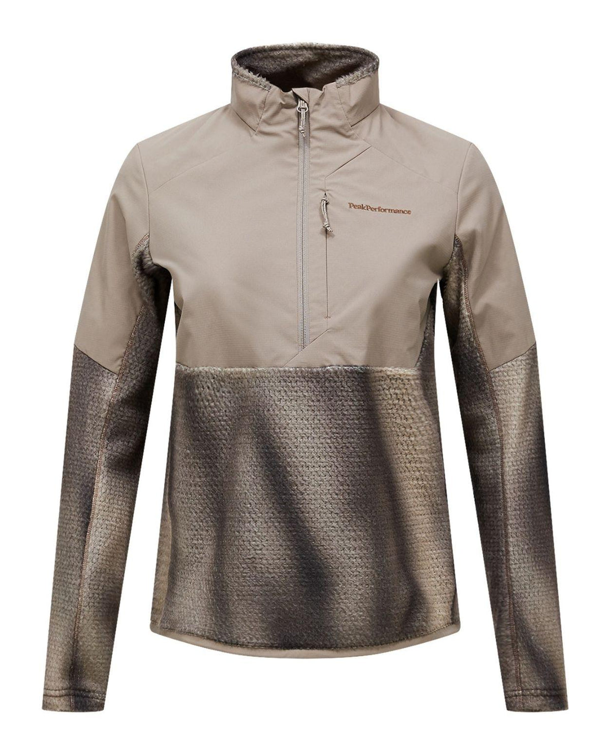 Peak Performance AOP Freelight Alpha Half Zip damjacka i färgen ray framifrån.