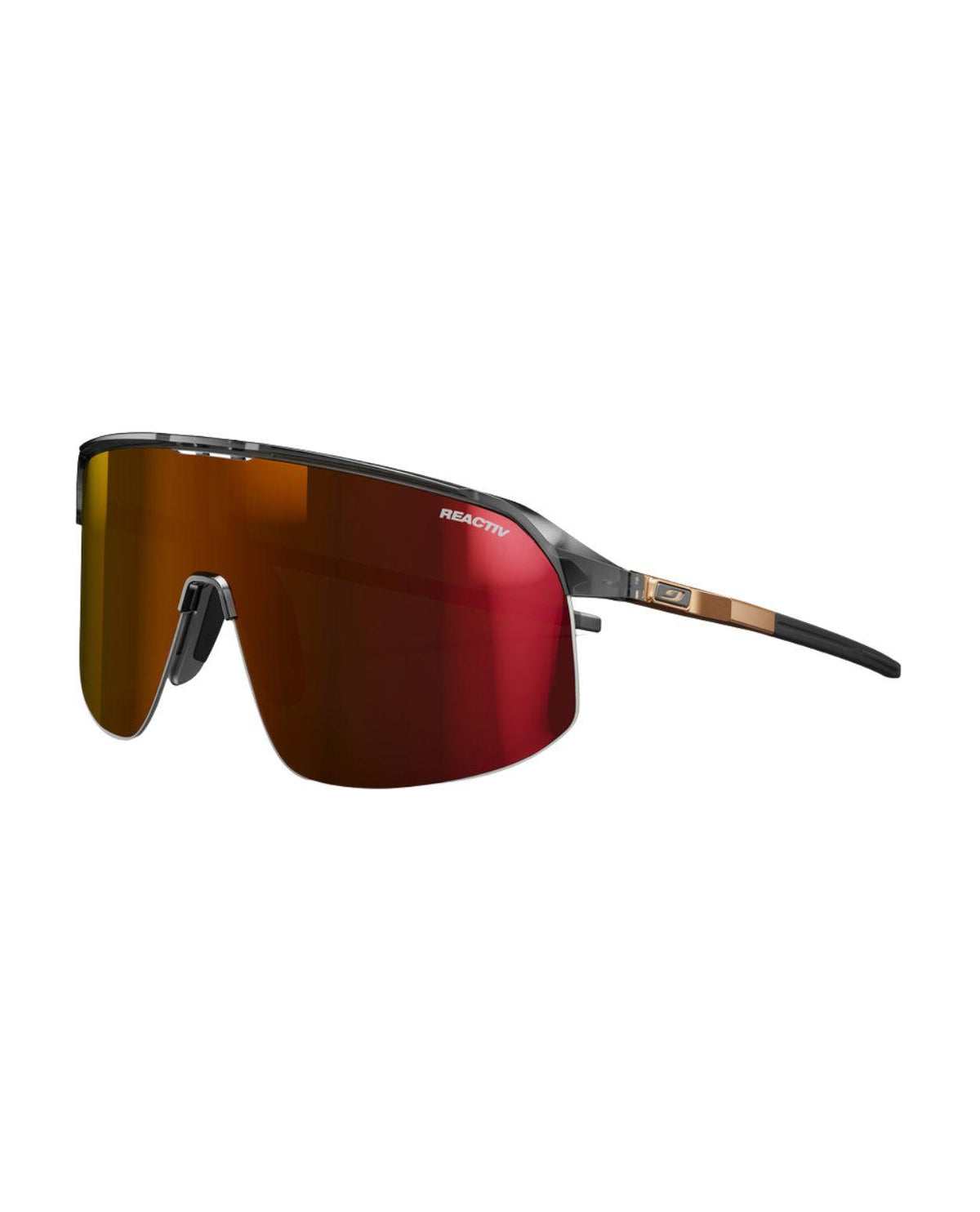 Julbo Density Reactiv 0-3 High Contrast solglasögon i svart och koppar med spegellins.