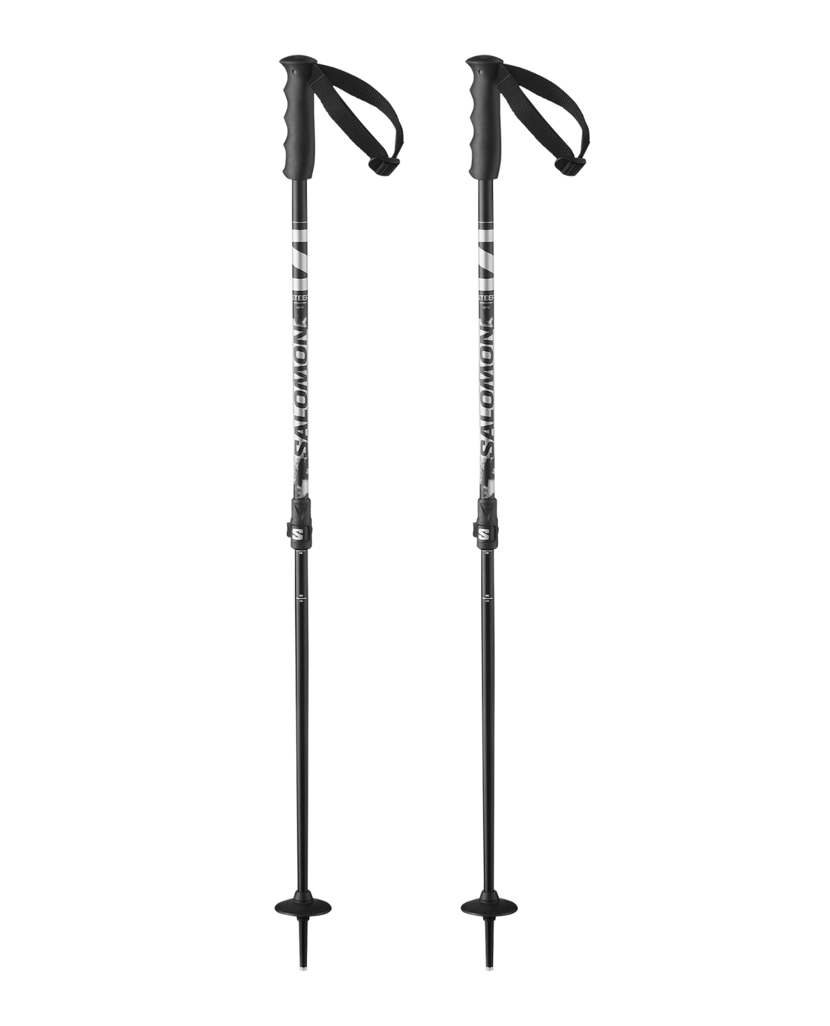 Salomon Steep Vario Junior - Black/Silver - Svart svarta juniorstavar
