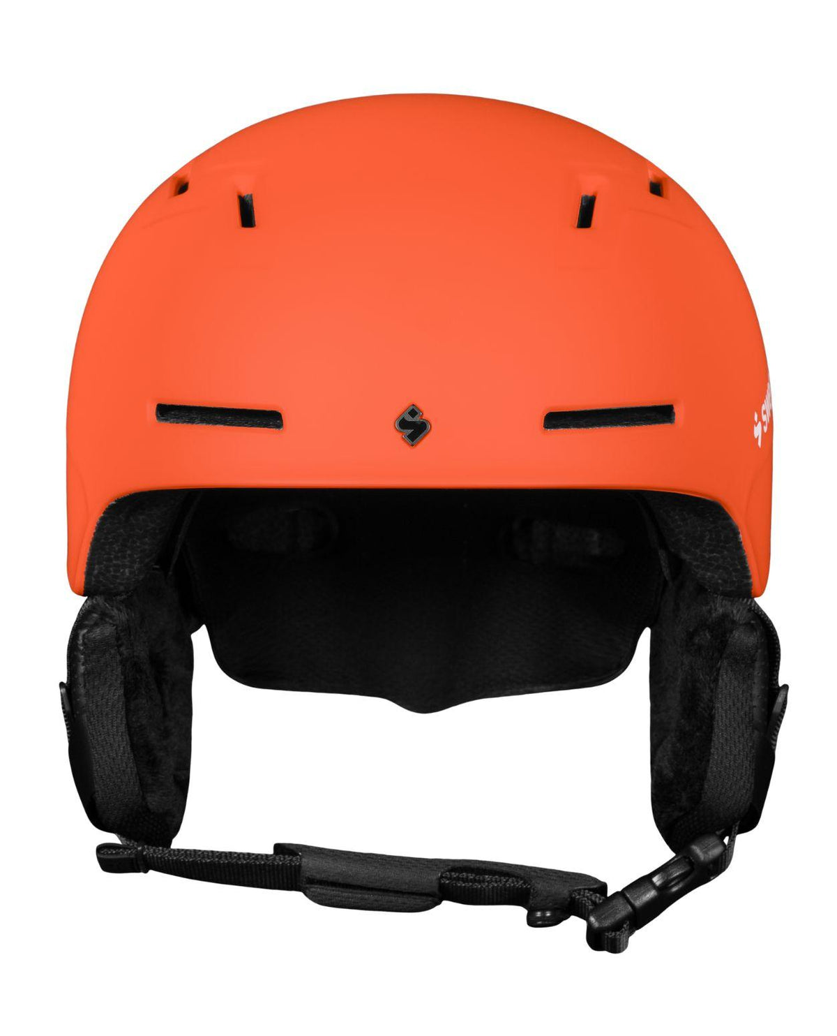 Sweet Protection Winder Mips juniorhjälm i färgen Flame Orange med framifrån visad ventilation och matt finish.