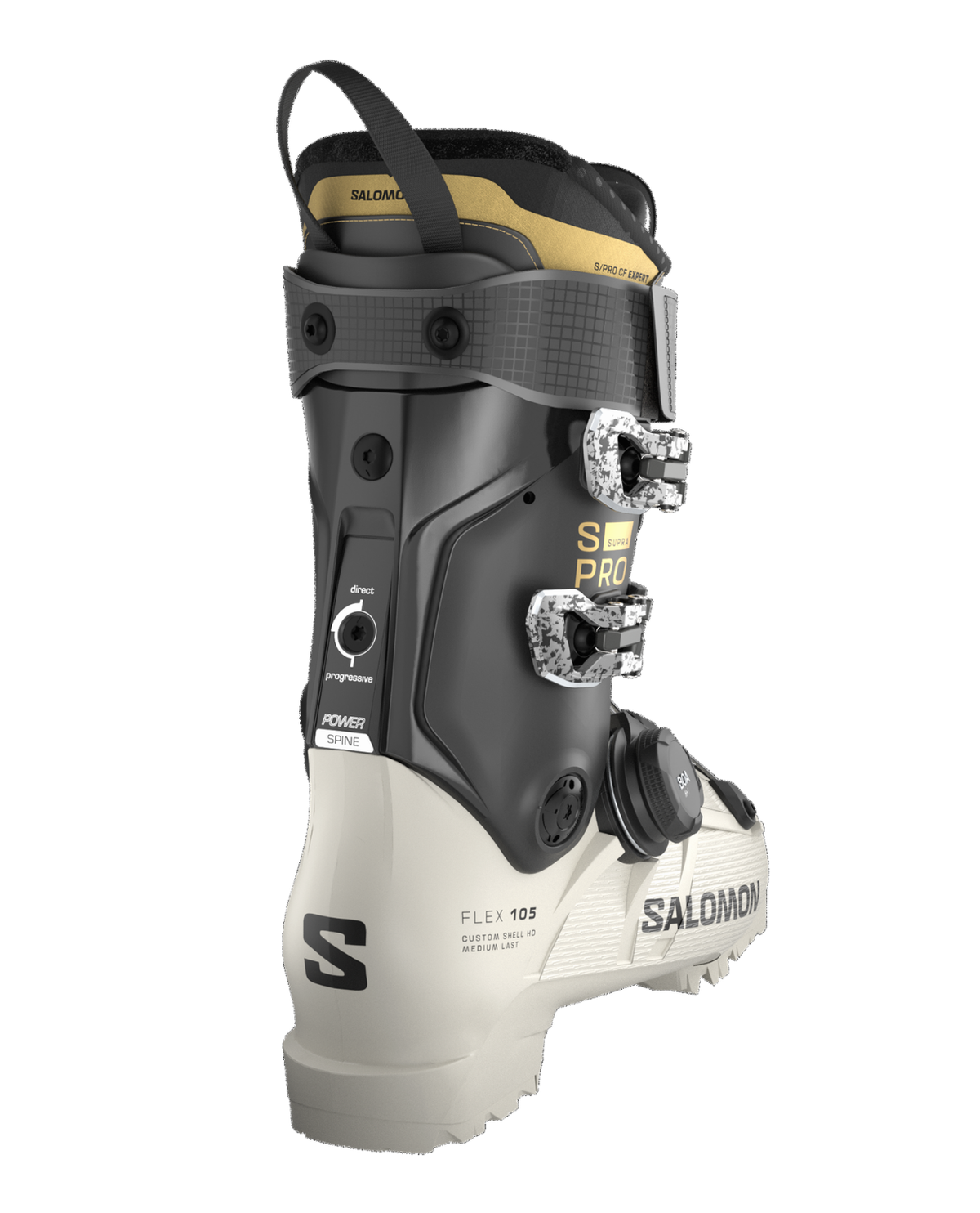 Salomon S/Pro Supra S BOA 105 Dam - Grå alpinpjäxa från baksidan