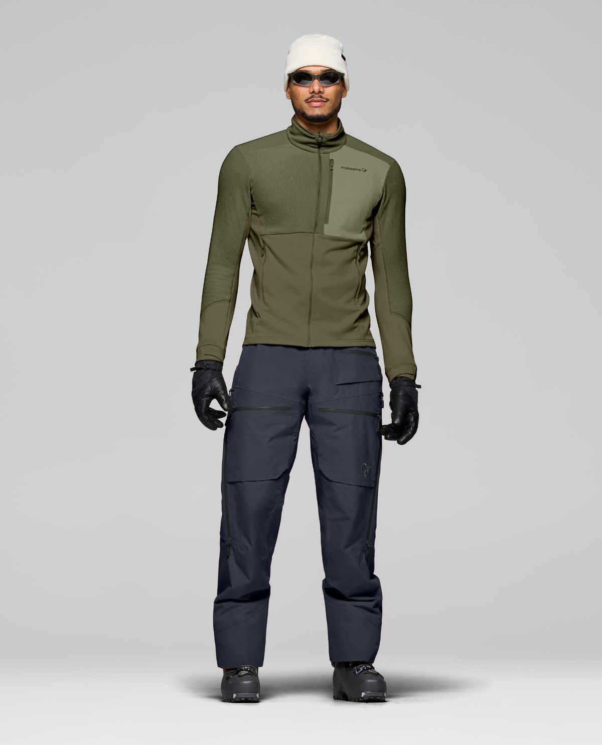 Norrøna Lofoten warm2 Jacket Men - Olive Night/Deep Lichen Green