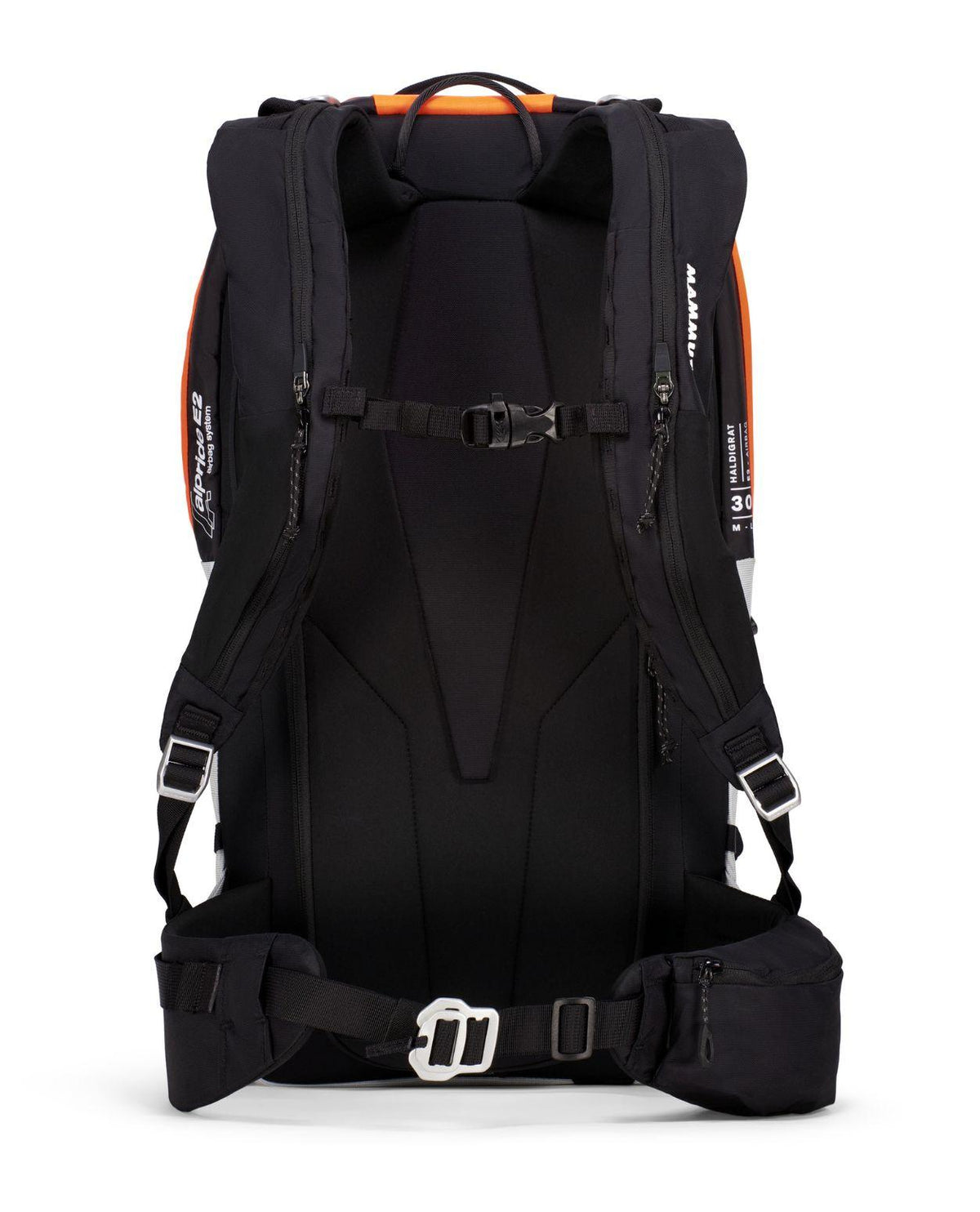 Mammut Haldigrat 30 E2 Airbag M/L - Platinum - Baksida med bärsystem och höftbälte