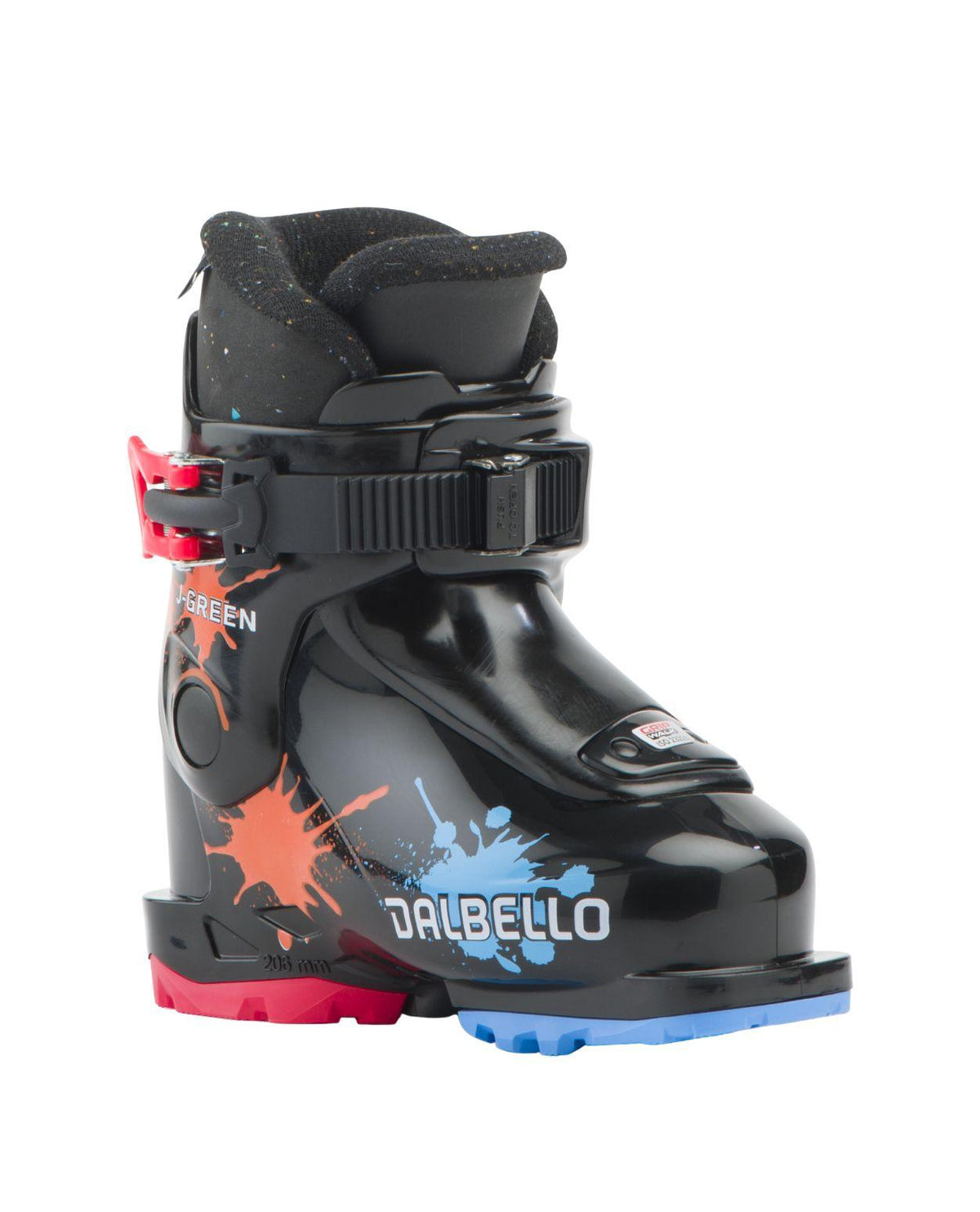 Dalbello J GREEN 1.0 GW - Svart alpinpjäxa med färgglada designdetaljer och spännen
