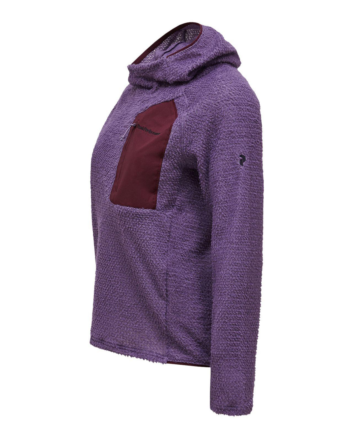 Peak Performance Freelight Alpha Hood Women lila skidjacka i fleece- och funktionsmaterial.