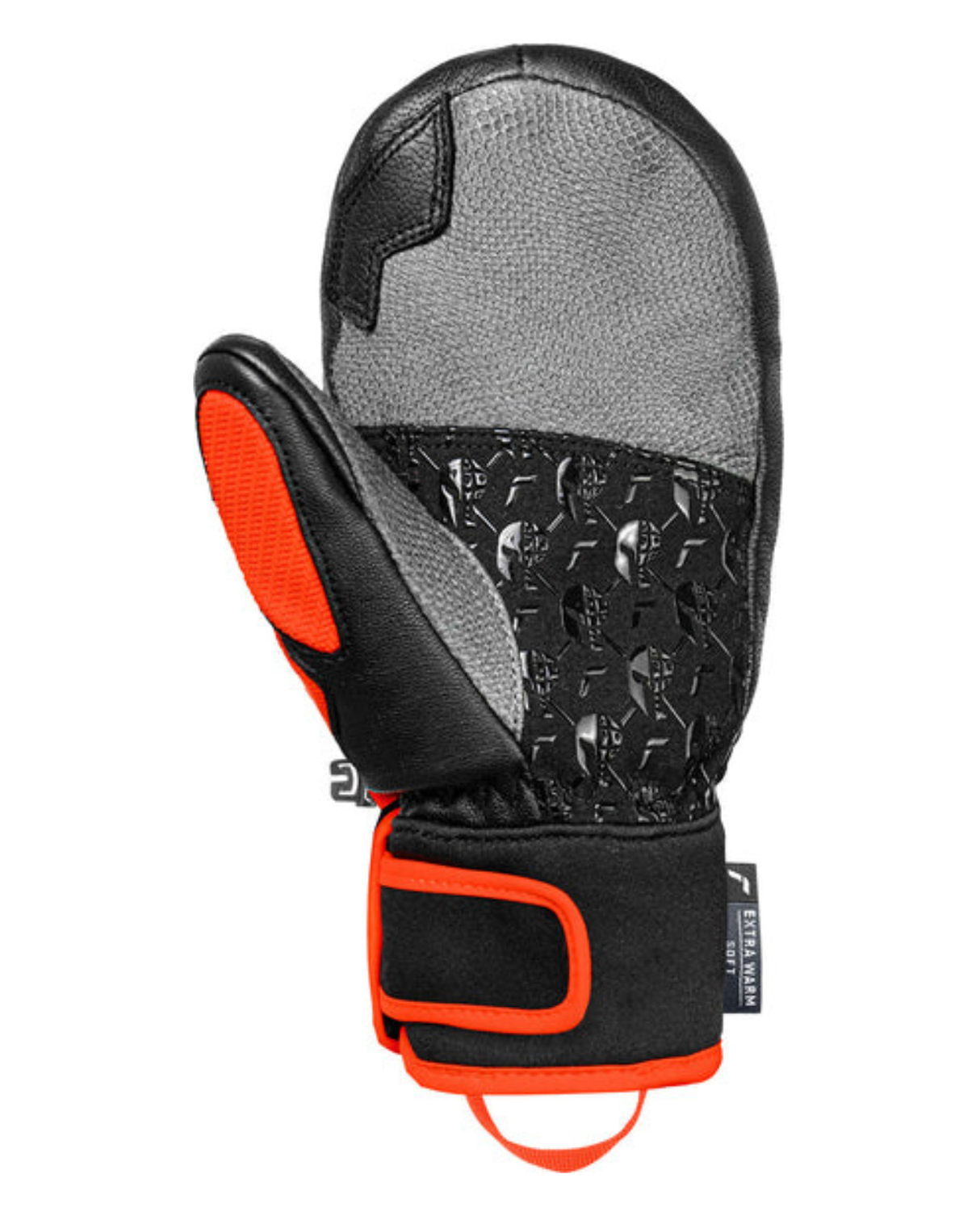 Reusch Worldcup Warrior GS Junior Mitten - Black/Silver/Fluo Red - Alpingaraget