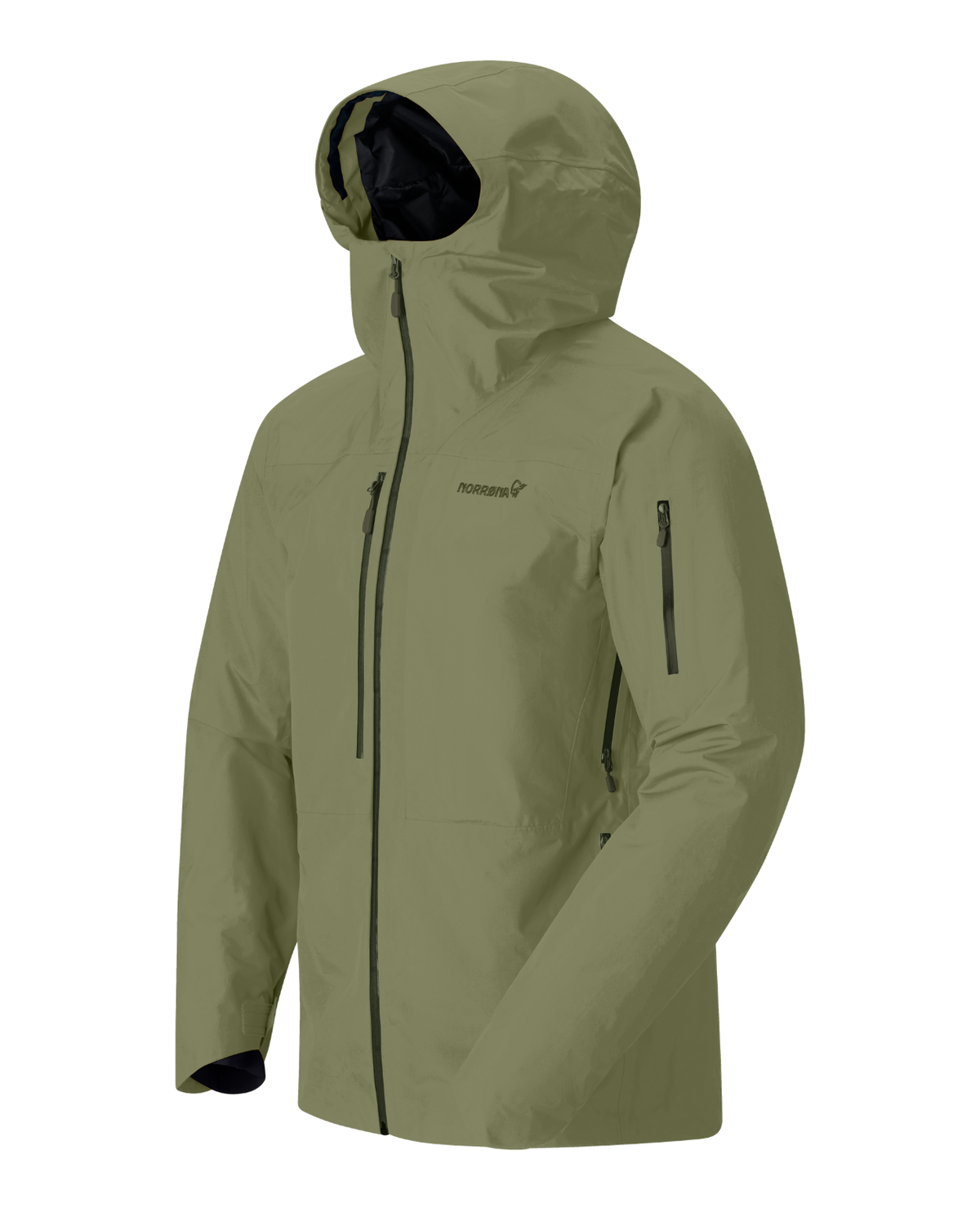 Norrøna Lofoten Gore-Tex Insulated Jacket för herrar i den gröna färgen Deep Lichen Green