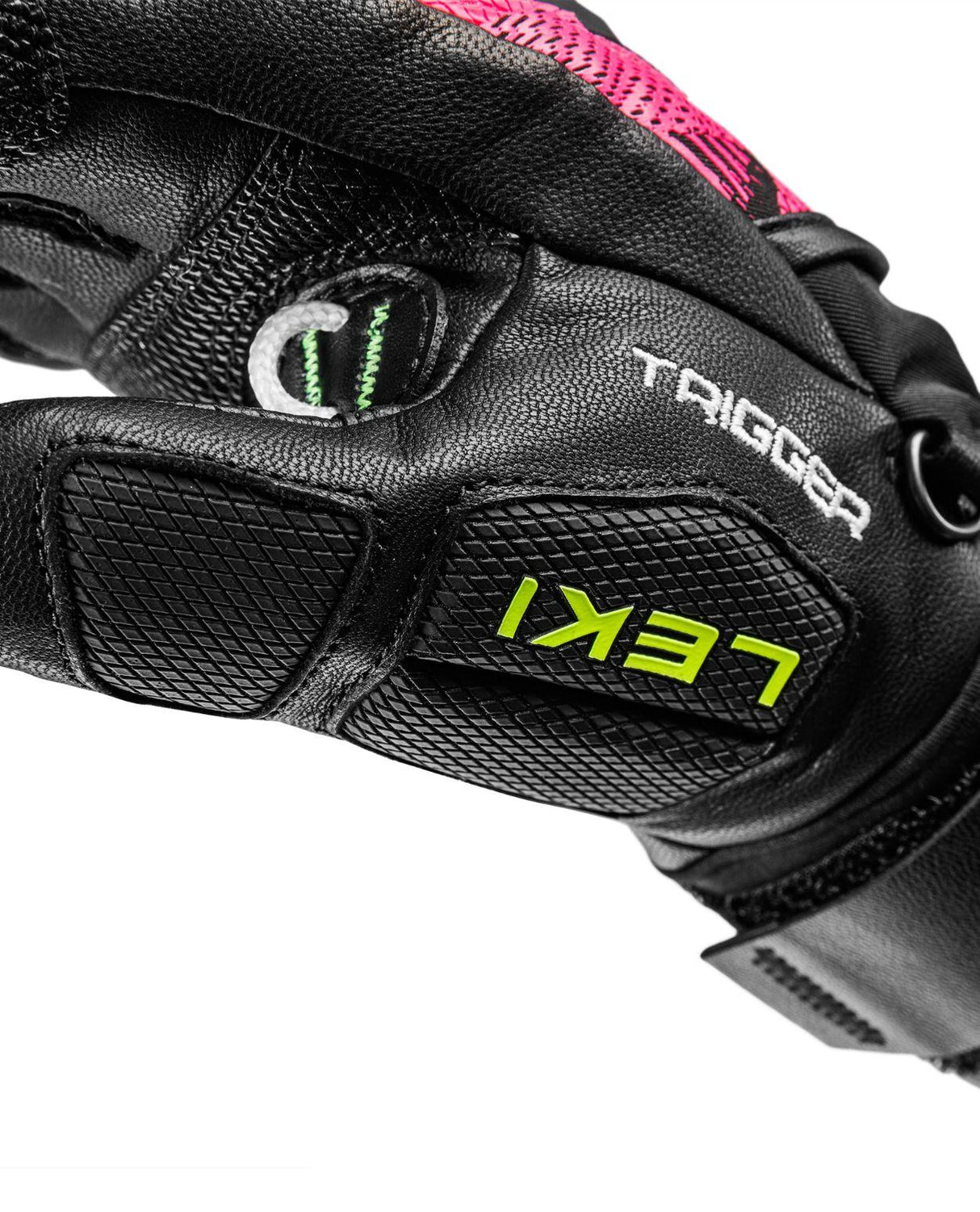 Leki WCR Pro TR Junior racinghandske i läder med integrerad Trigger-ögla för alpina tävlingsåkare.
