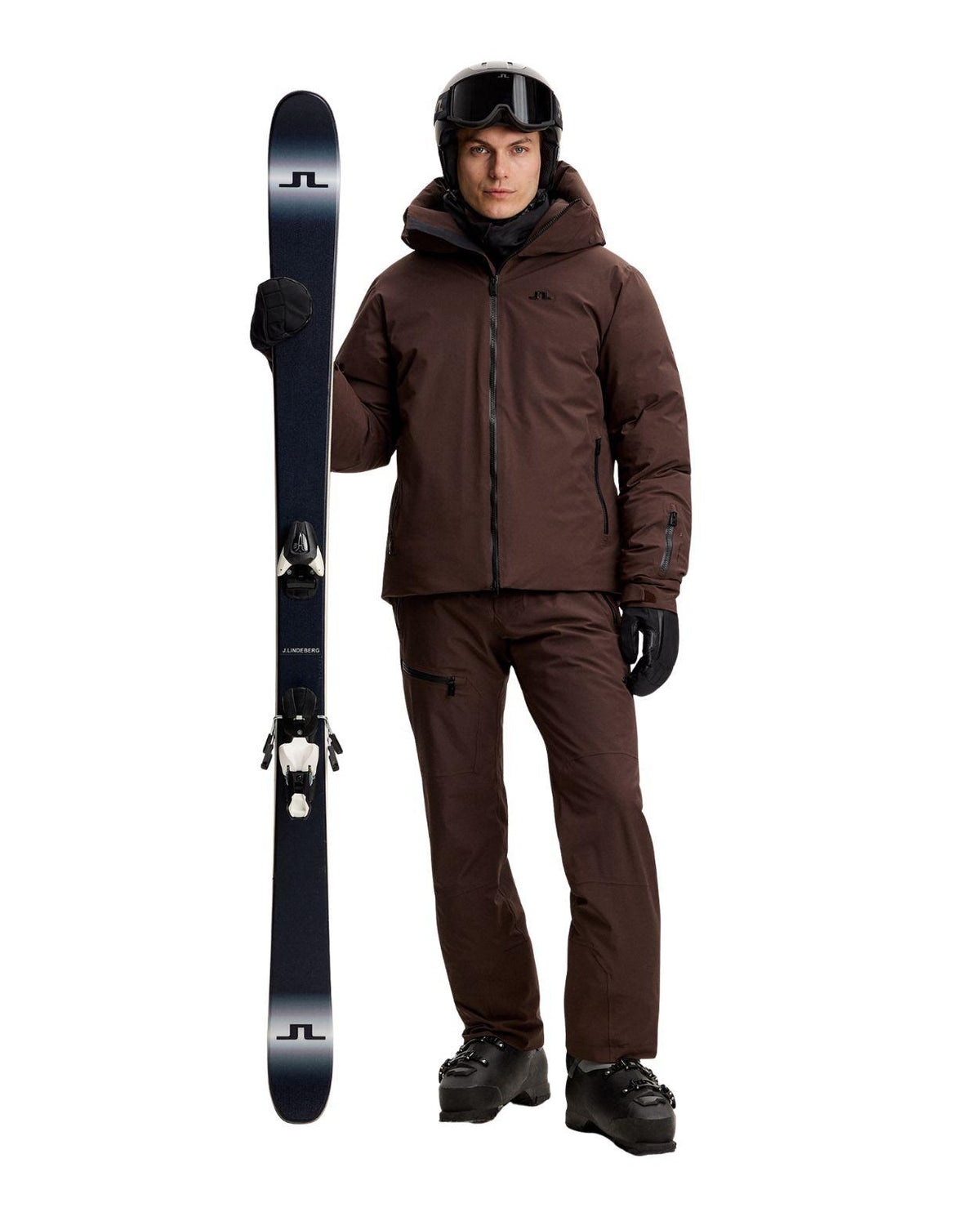 J.Lindeberg Oak Down Jacket Men - Seal Brown brun skidjacka för herrar