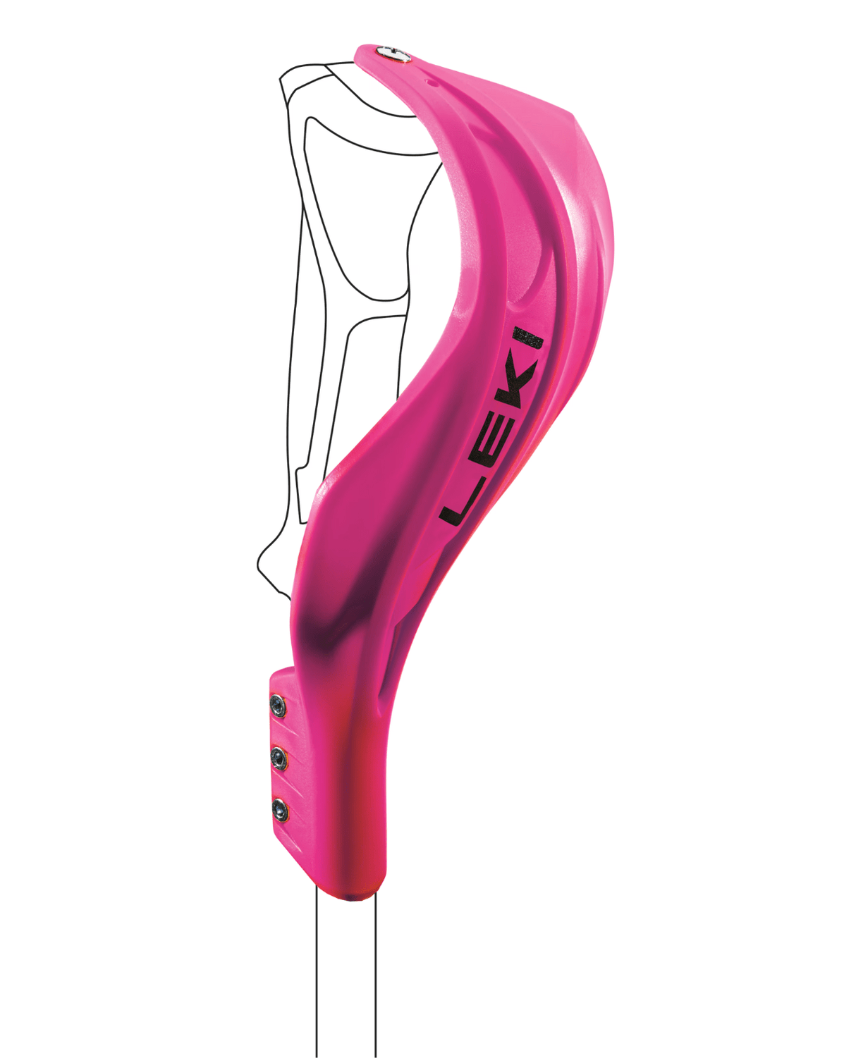 Leki Gate Guard Closed Worldcup Compact - Neon Pink - Raceskydd - Alpingaraget