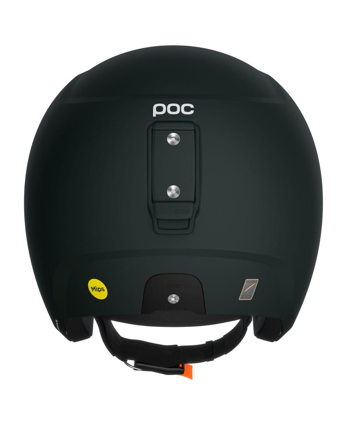 POC Skull Dura X Mips skidhjälm i färg Pargasite Green Matt sett bakifrån.