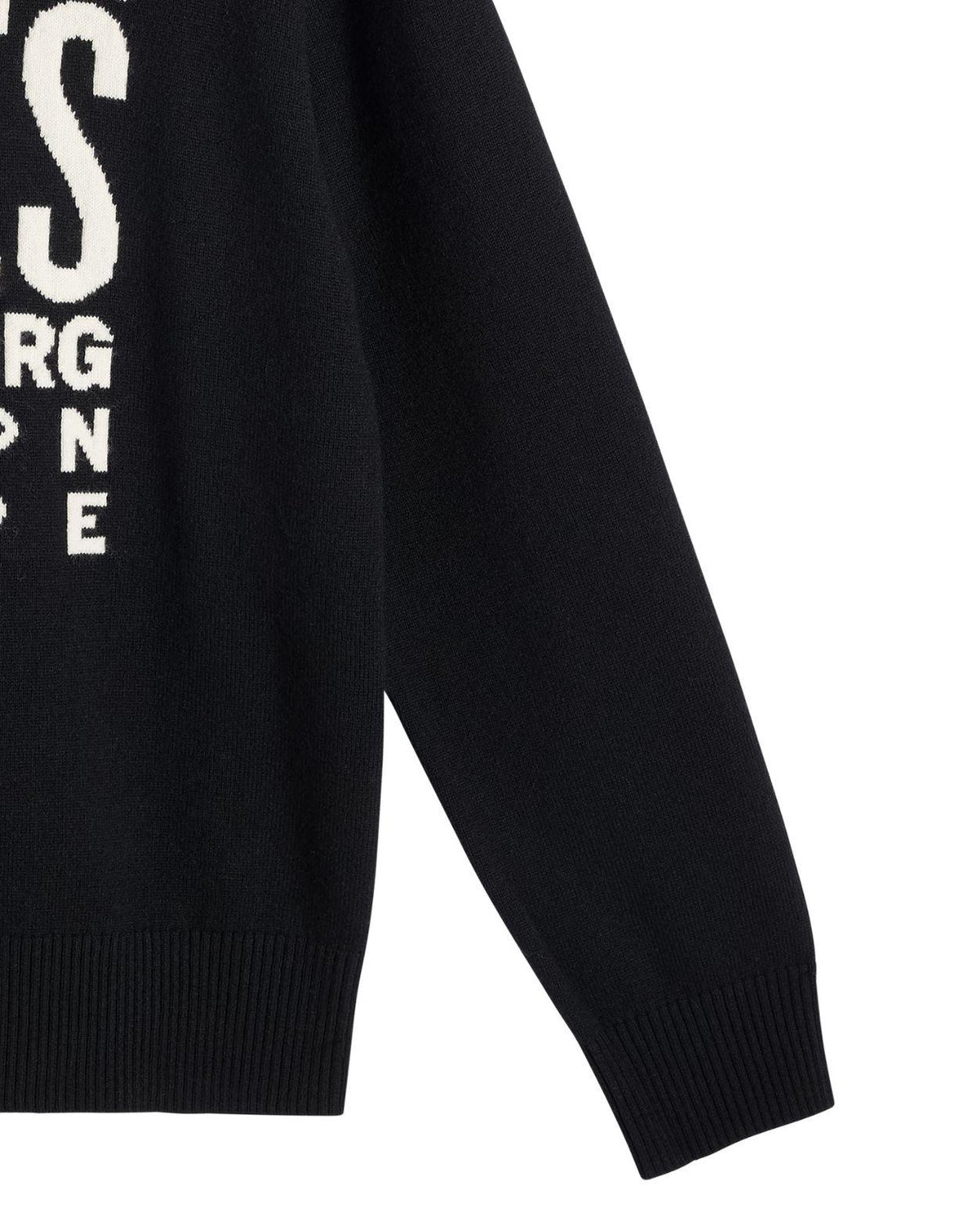 J.Lindeberg William Knitted Sweater - Svart stickad tröja med detalj