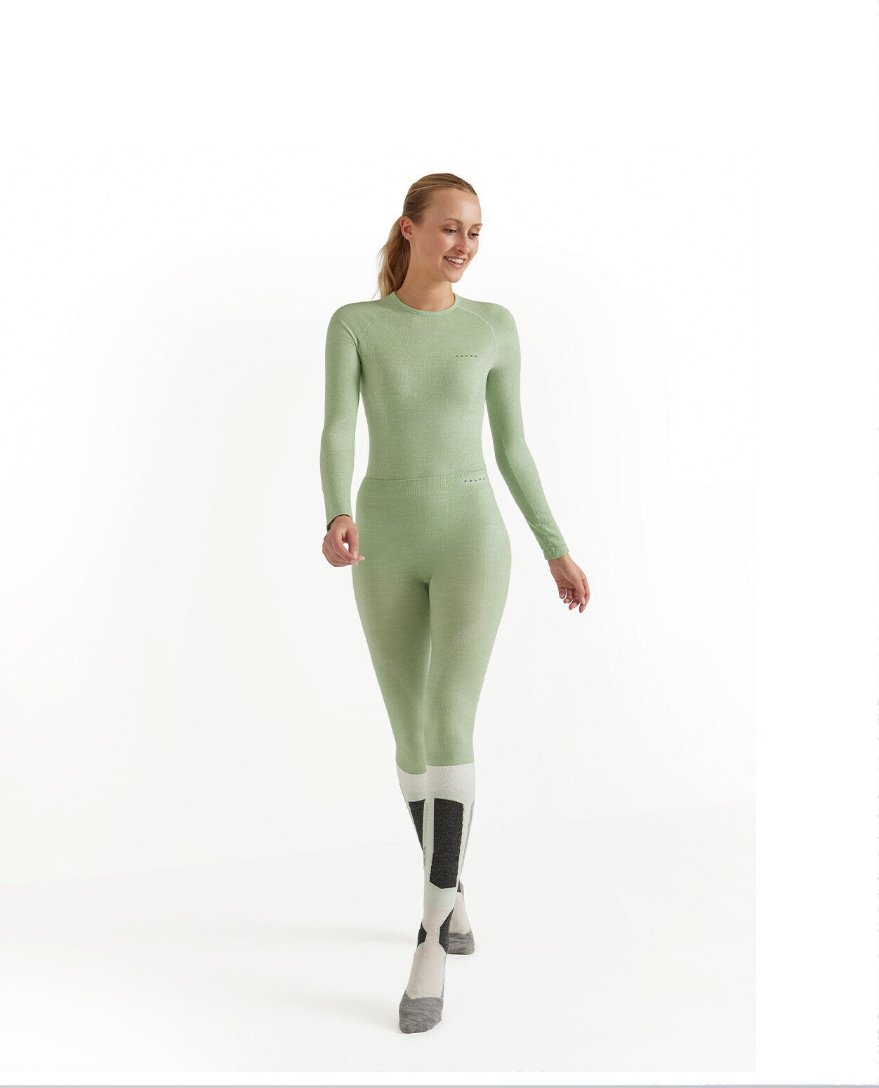 FALKE Women WT Long Tights - Quiet Green - Alpingaraget