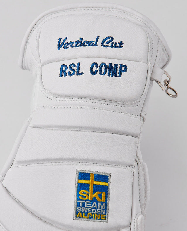 Hestra RSL Comp Vertical Cut d3O Impact 5 Finger - White Yellow - Alpingaraget