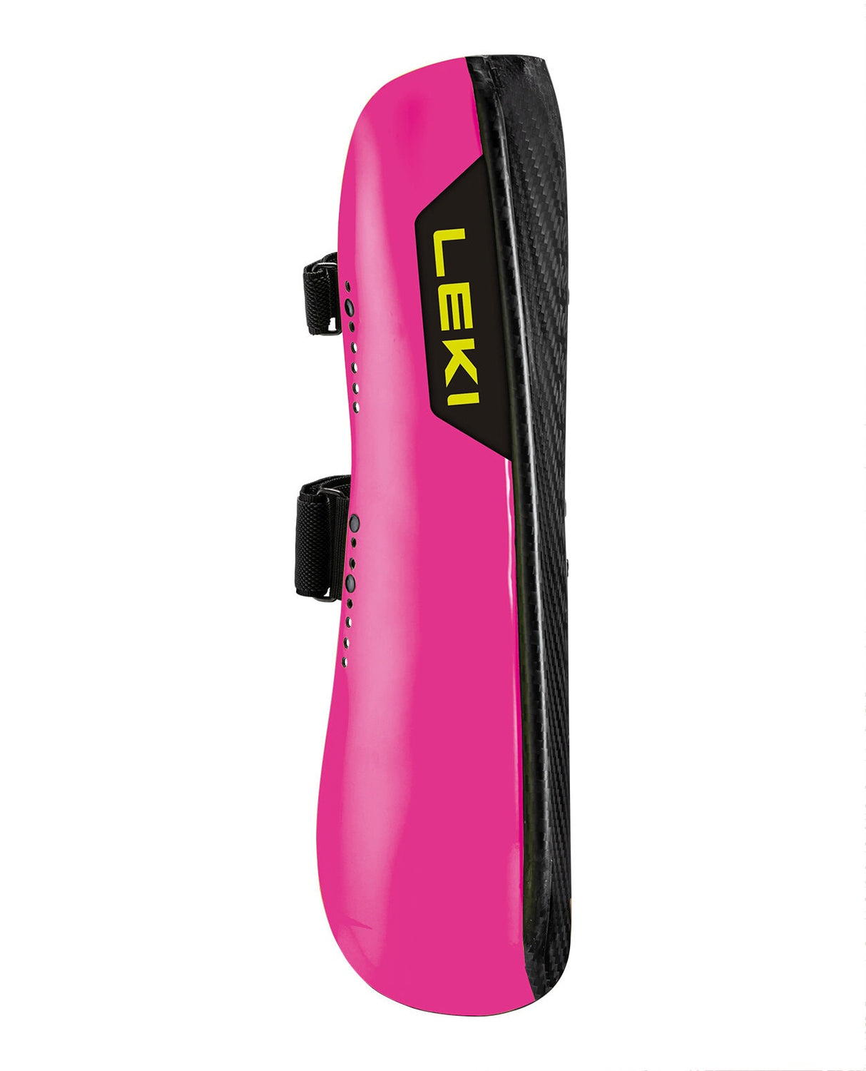 Leki Shin Guard Carbon Railroad Race Short Wide - Neon Pink / Carbon - Alpingaraget