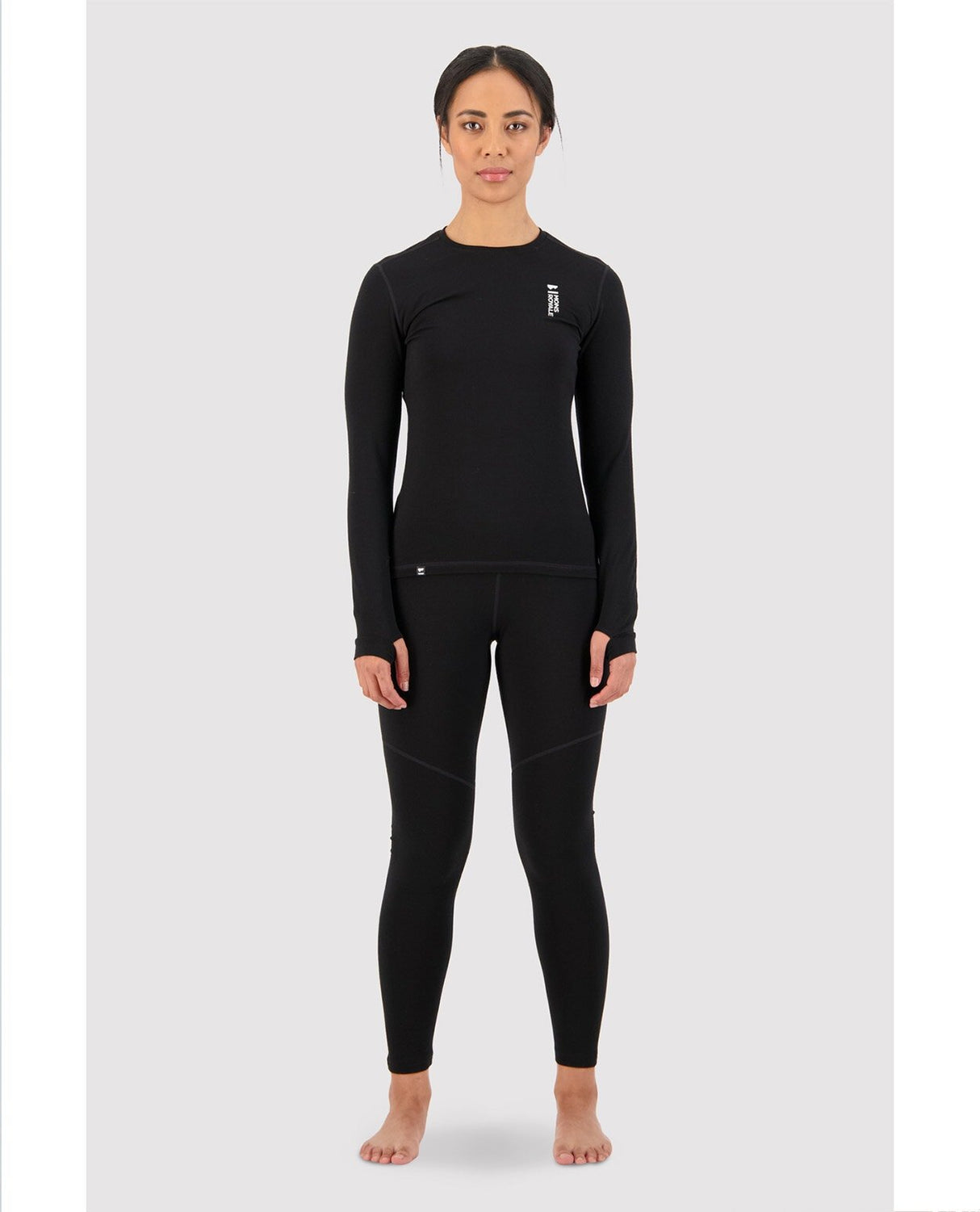 Mons Royale Women Cascade Merino Flex Legging - Black - UnderstÀll - Alpingaraget