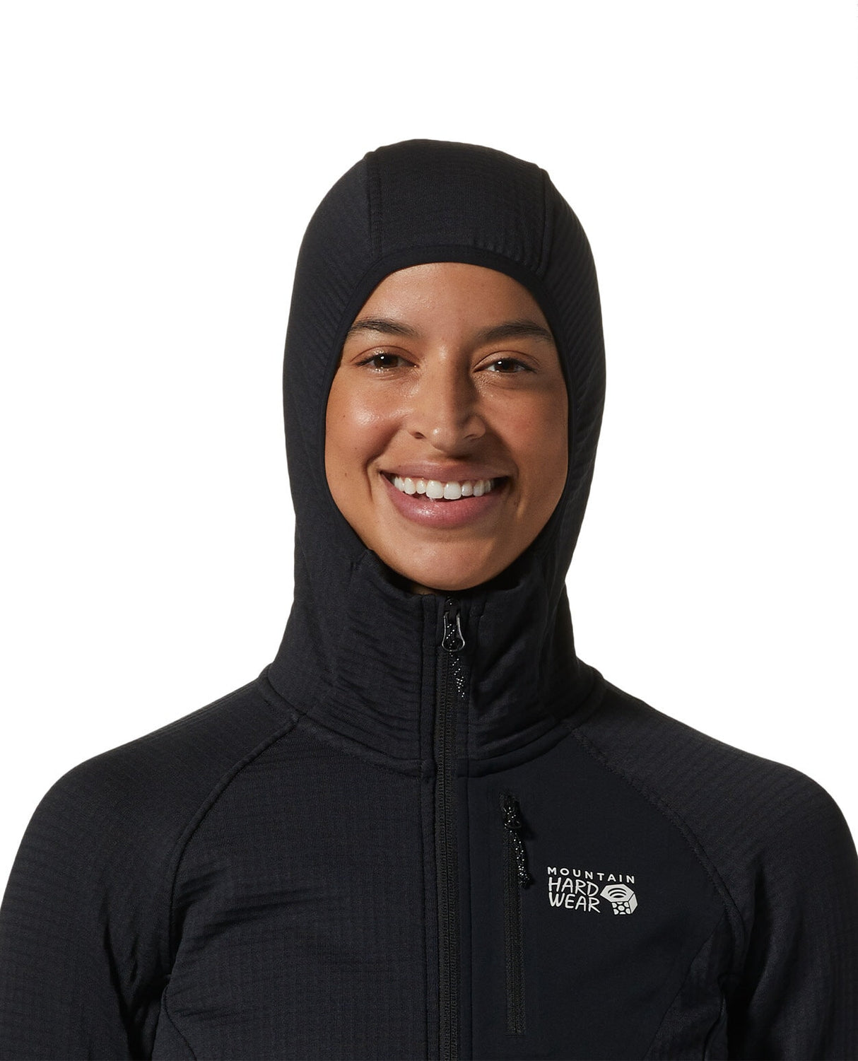 Mountain Hardwear W Polartec® Power Grid Full Zip Hoody - Black - Alpingaraget