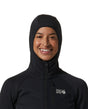 Mountain Hardwear W Polartec® Power Grid Full Zip Hoody - Black - Alpingaraget
