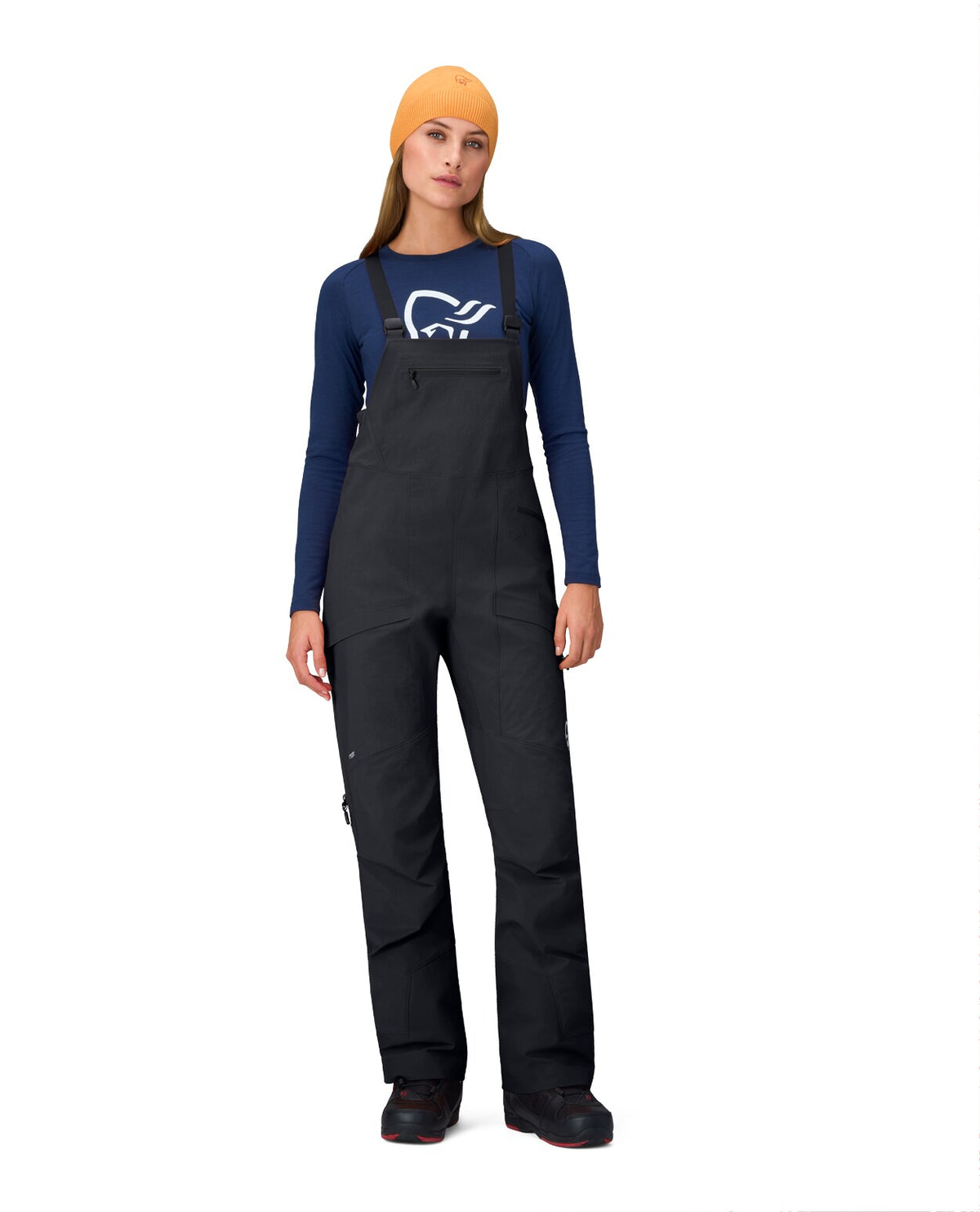 Norröna Women Møre Flex1 Bib - Caviar Black - Alpingaraget