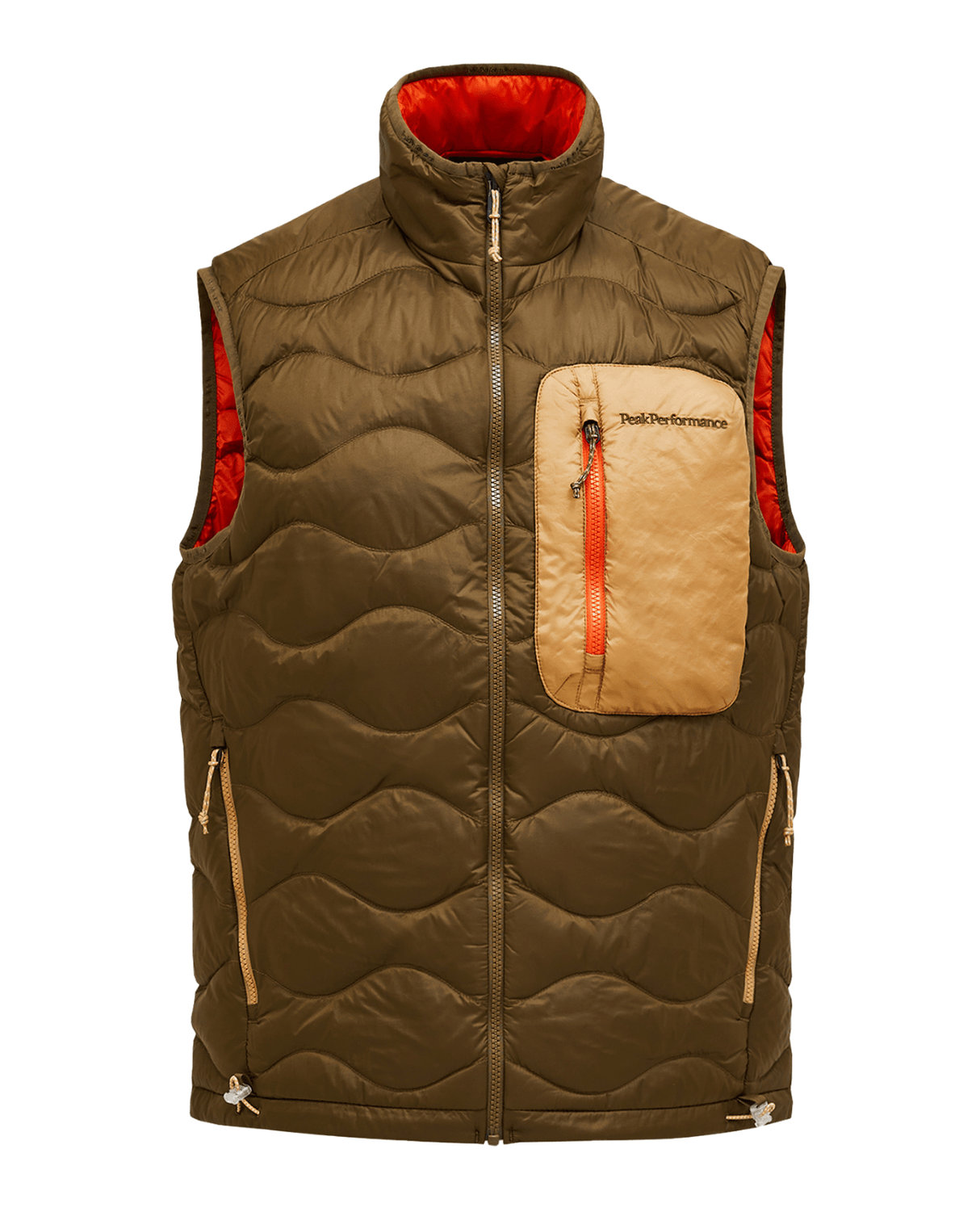Peak Performance Men Helium Utility Down Vest - Meadow Moss / Sierra Sand - Mellanlager - Alpingaraget
