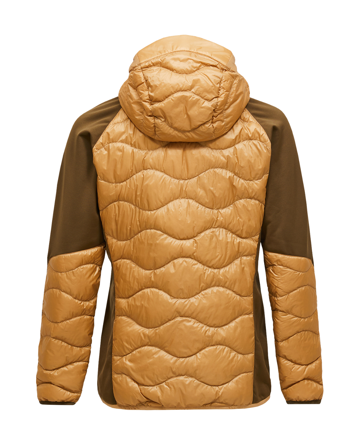 Peak Performance Men Helium Down Hybrid Hood - Sierra Sand / Meadow Moss  Alpingaraget
